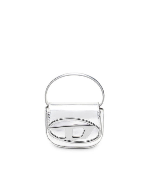 【2点セット】ディーゼル DIESEL片シルバー ステンレス クロス 1DR TRI FOLD COIN XS II Tri-fold wallet in mirrored leather