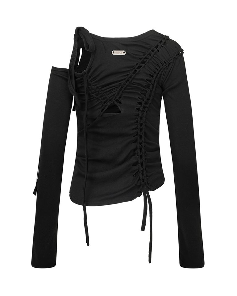 NACHE × 2-PIECE BRAID LONG SLEEVE / BLACK