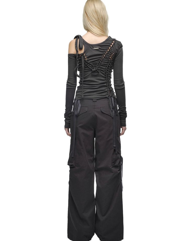 NACHE・Nache -  2-PIECE BRAID LONG SLEEVE / CHARCOAL
