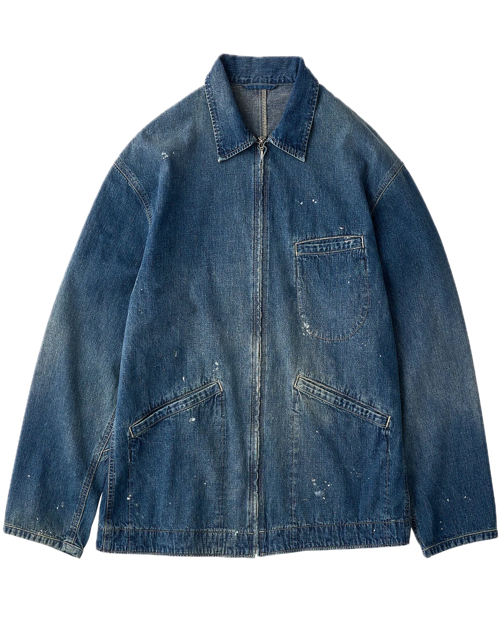 PORTER CLASSIC・ポータークラシック - ジャケット BREAKFAST DENIM ZIP UPJKT / BLUE