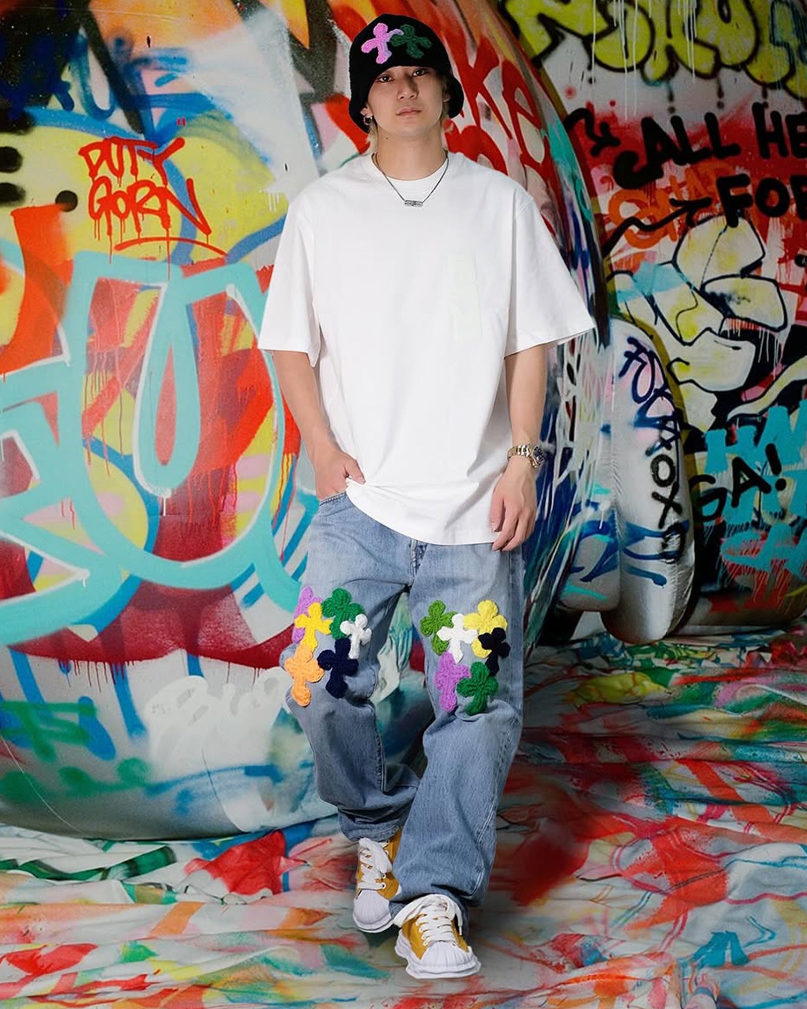 Y.A.R.N.・ヤーン - デニムパンツ Y.A.R.N. DENIM AW02 / MULTI