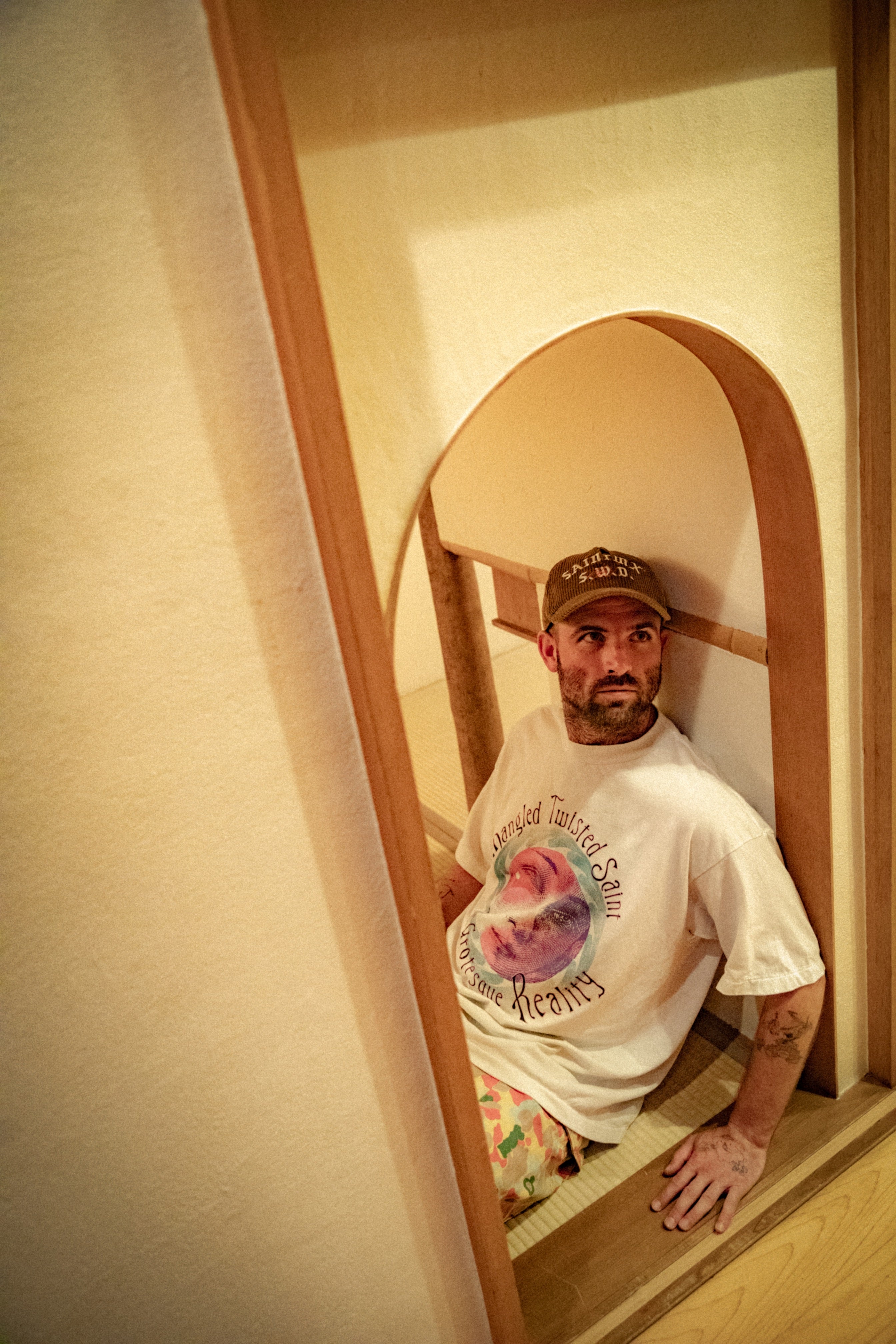 ©SAINT M××××××・セントマイケル - Tシャツ・カットソー SW_SS T-SHIRT/TWISTED SAINT / WHITE