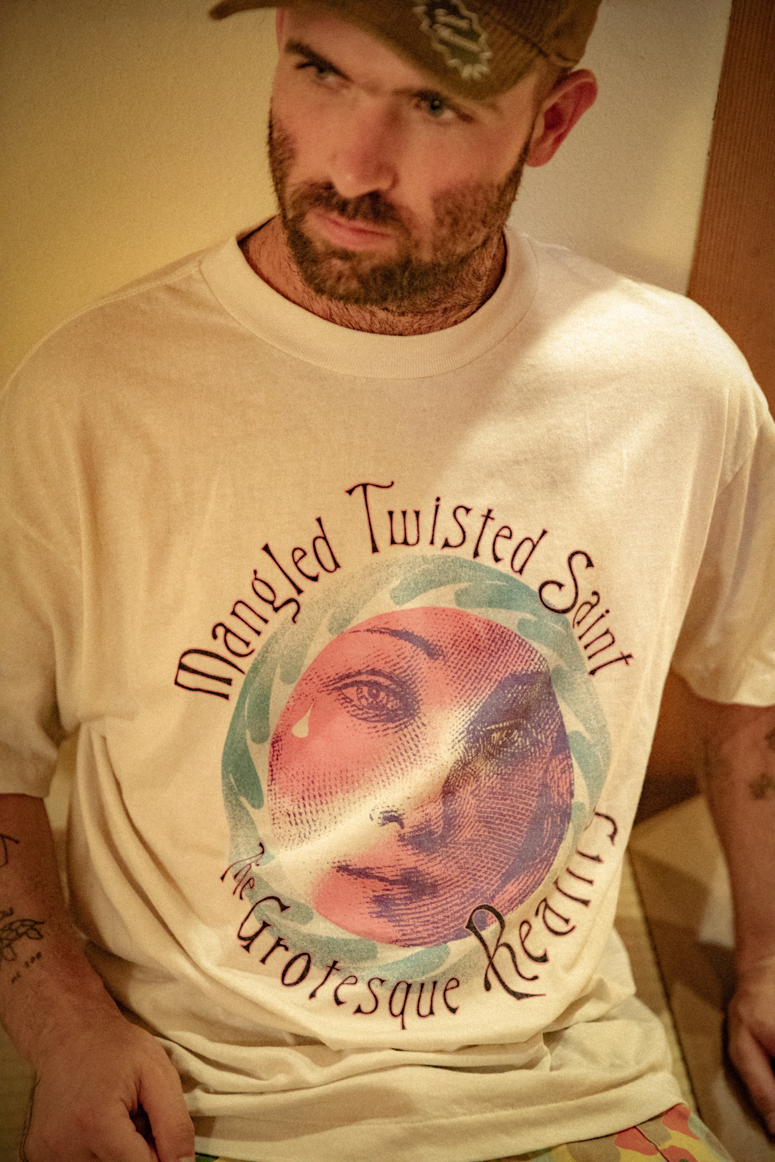 ©SAINT M××××××・セントマイケル - Tシャツ・カットソー SW_SS T-SHIRT/TWISTED SAINT / WHITE