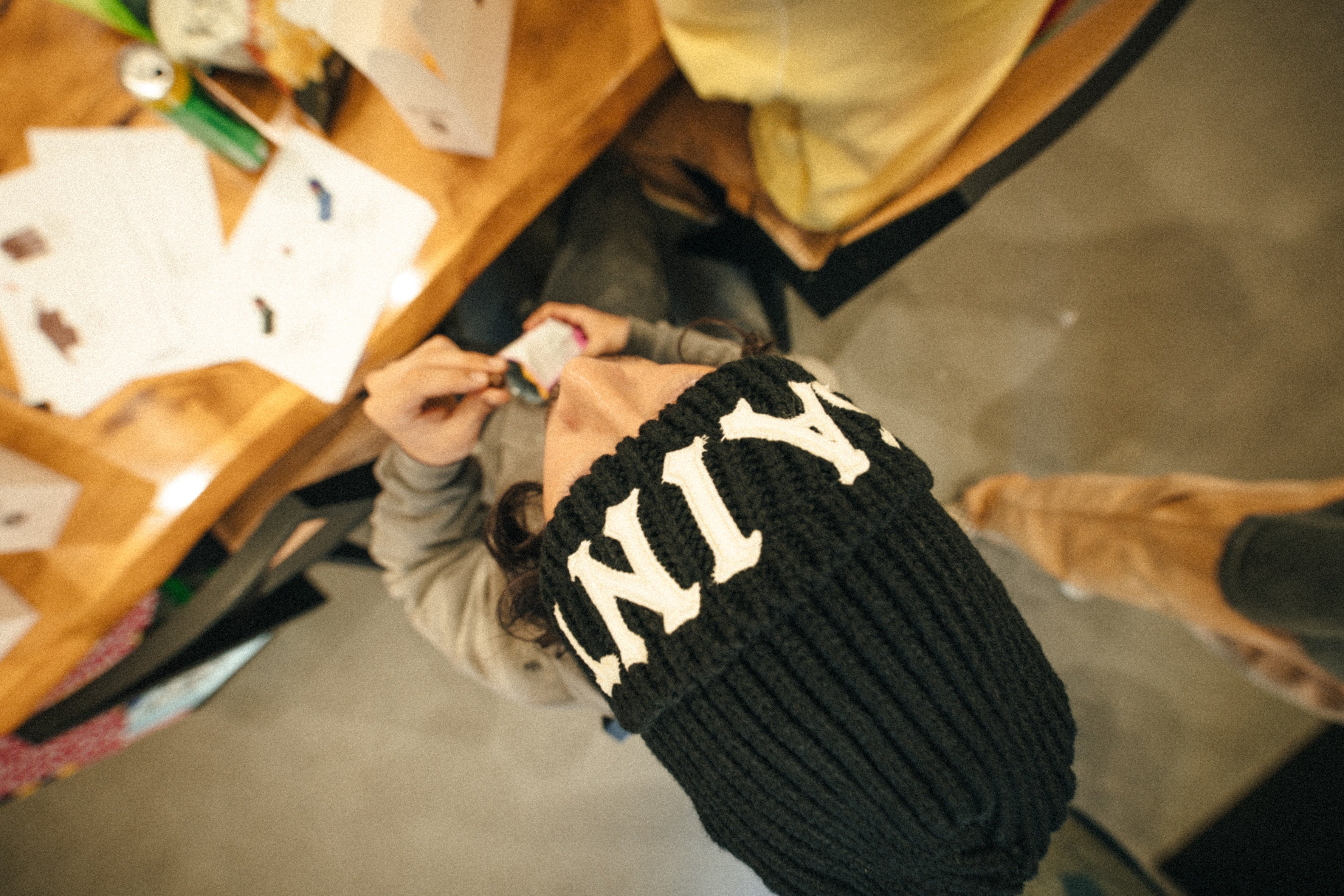 ©SAINT M××××××・セントマイケル - ニットキャップ・ビーニー KNIT CAP/SAINT / BLACK