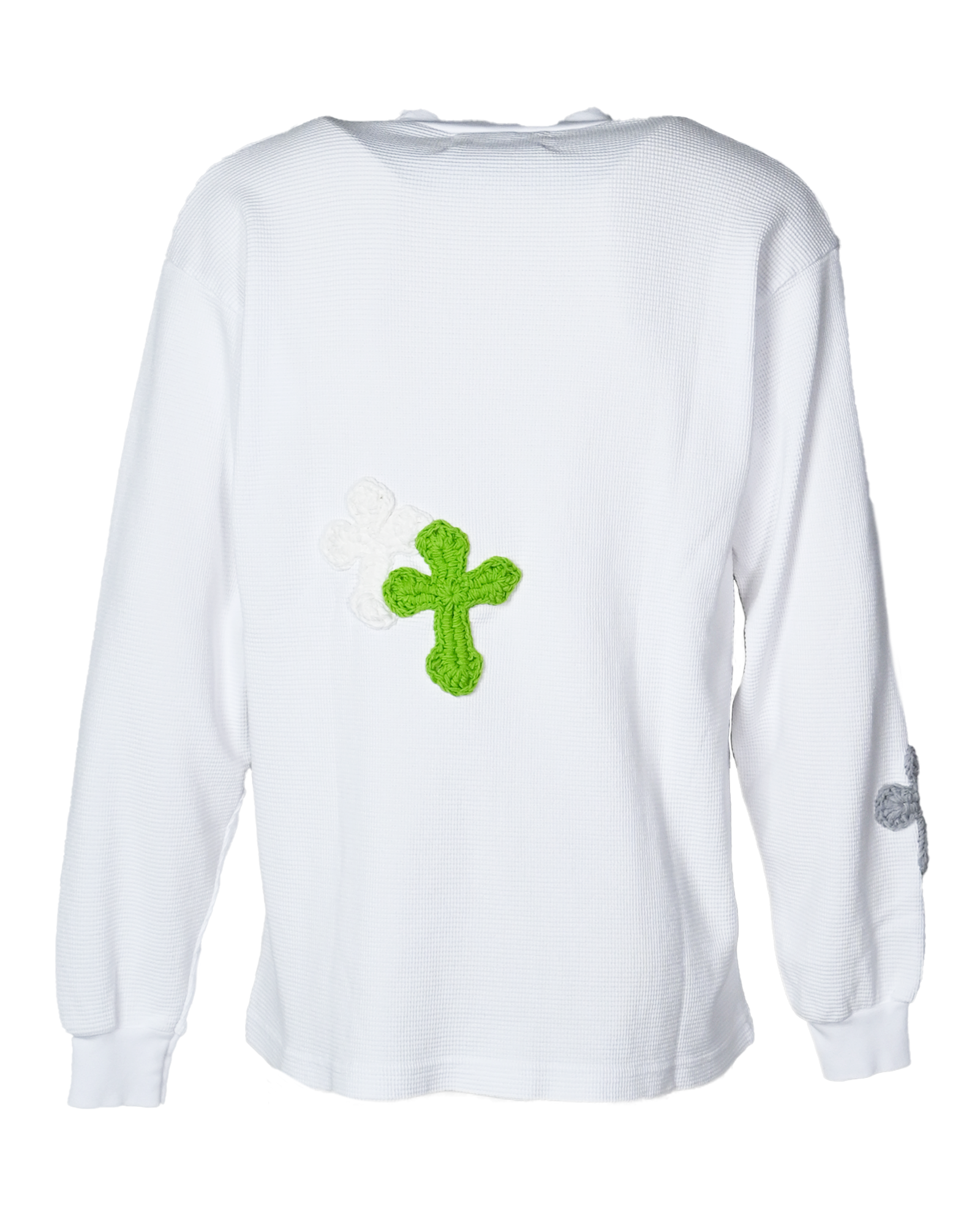 Y.A.R.N.・ヤーン - L/S Tシャツ Y.A.R.N. THERMAL-41 (S) / WHITE
