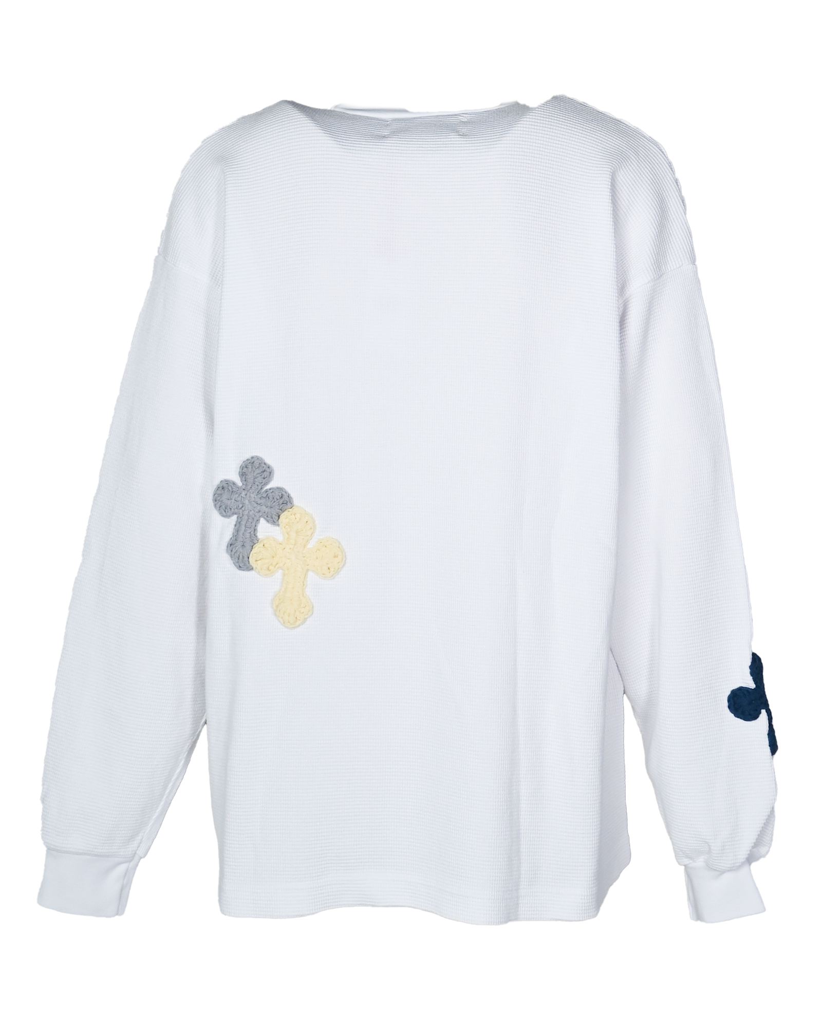 Y.A.R.N.・ヤーン - L/S Tシャツ Y.A.R.N. THERMAL-48 (L) / WHITE