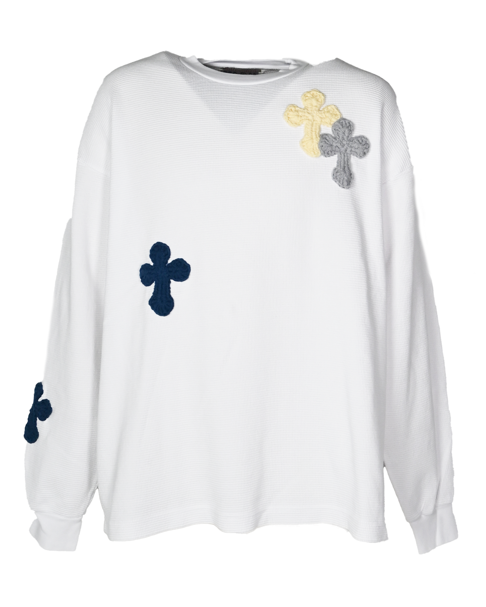 Y.A.R.N.・ヤーン - L/S Tシャツ Y.A.R.N. THERMAL-48 (L) / WHITE