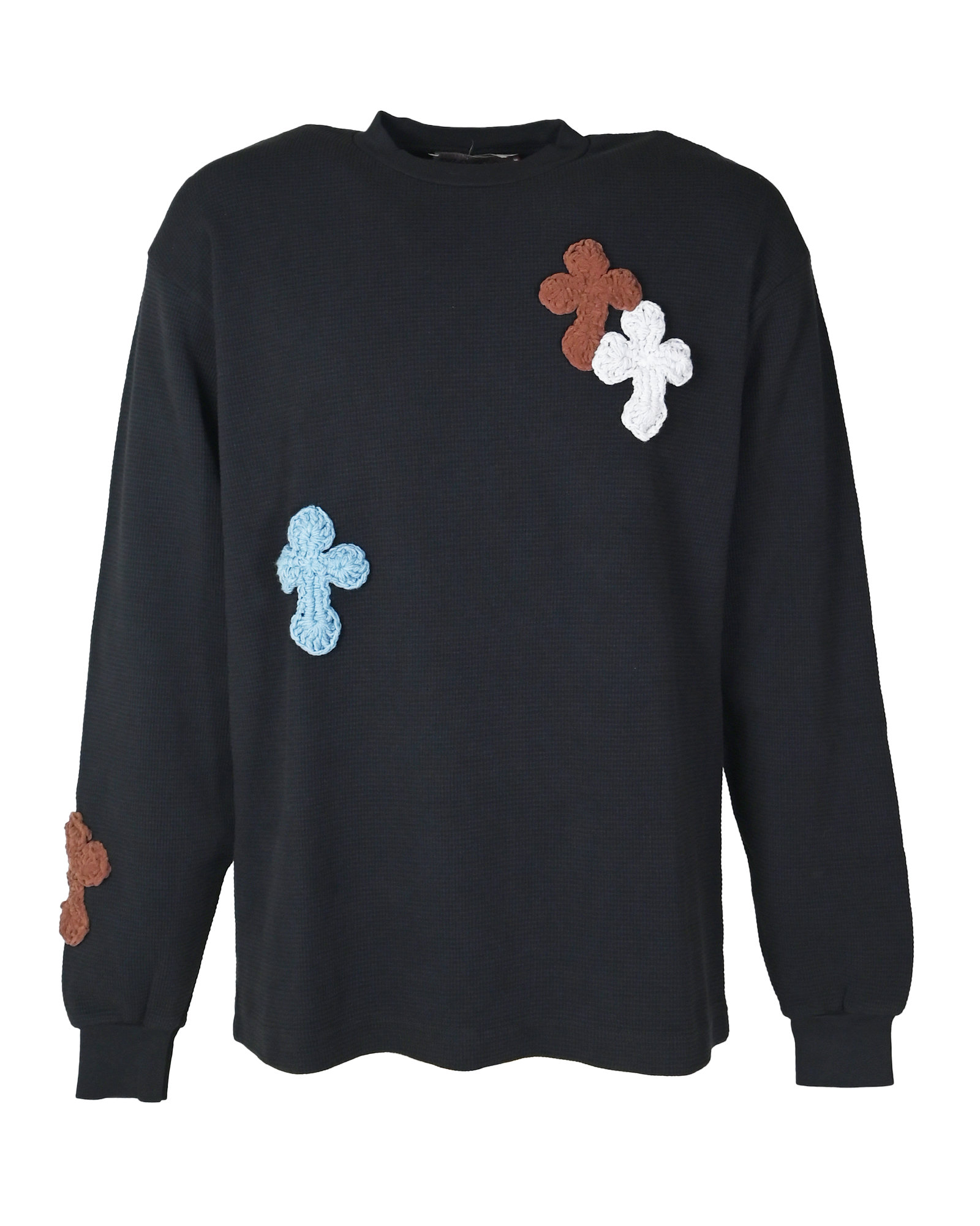 Y.A.R.N.・ヤーン - L/S Tシャツ Y.A.R.N. THERMAL-52 (S) / BLACK