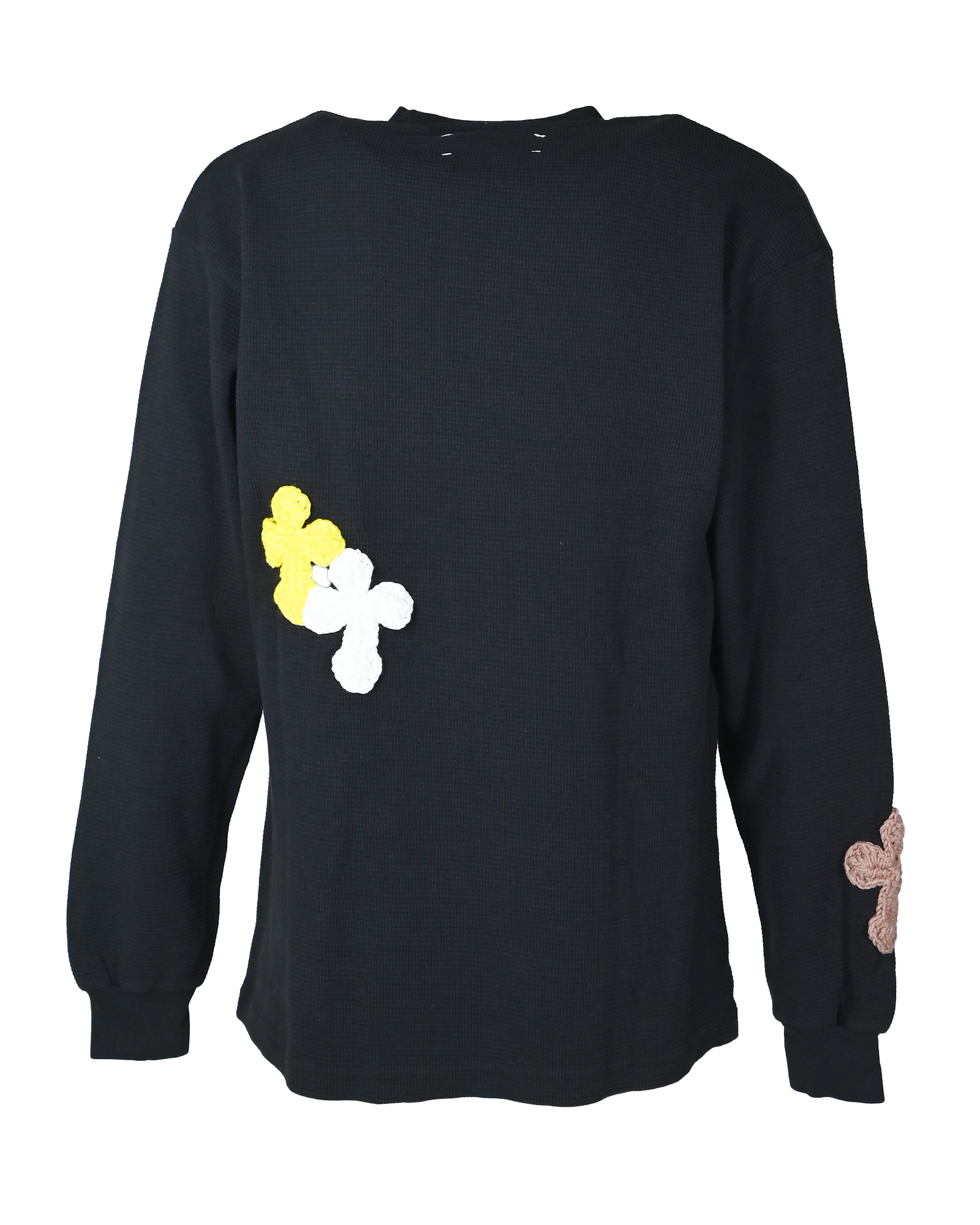 Y.A.R.N.・ヤーン - L/S Tシャツ Y.A.R.N. THERMAL-53 (S) / BLACK