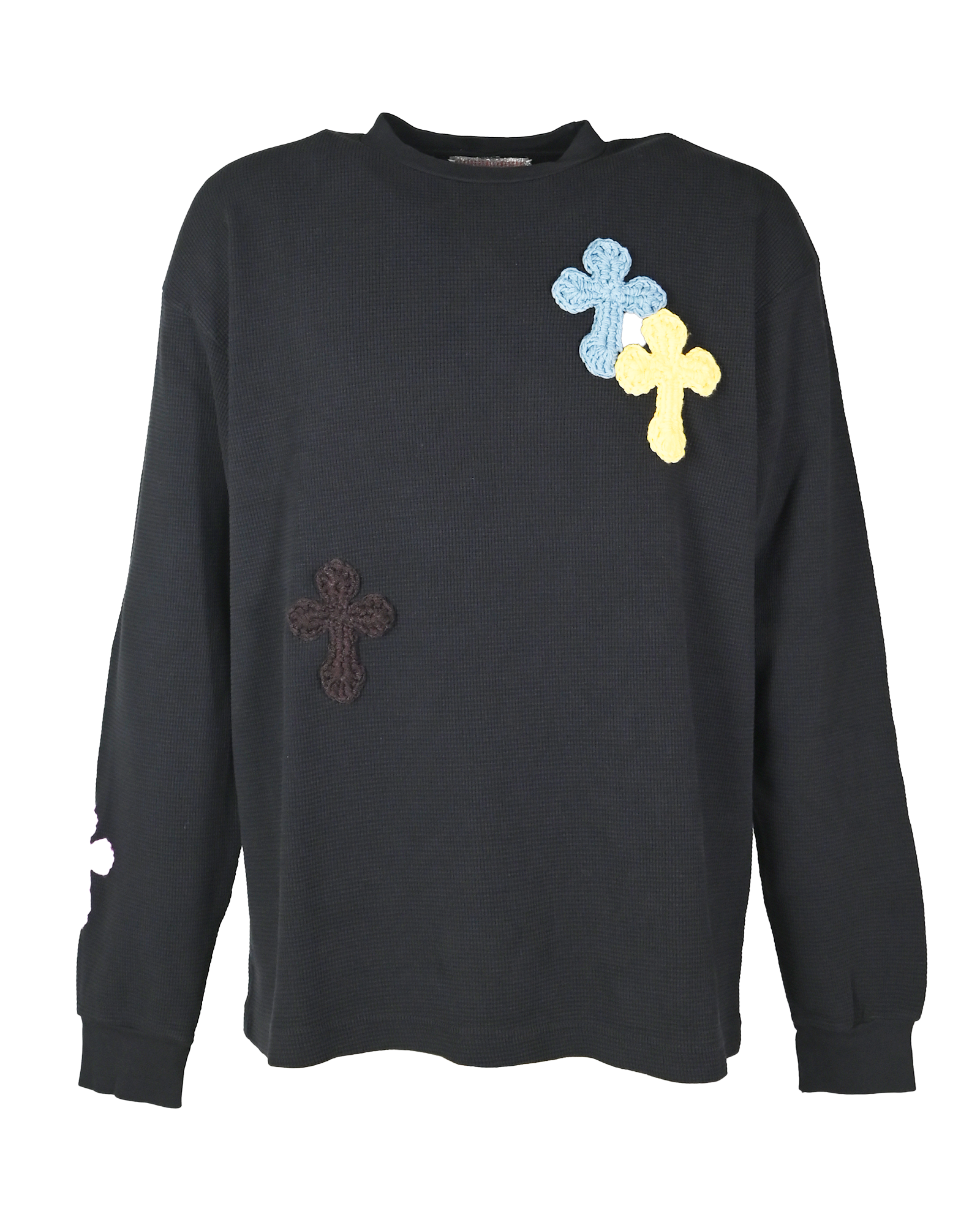 Y.A.R.N.・ヤーン - L/S Tシャツ Y.A.R.N. THERMAL-55 (M) / BLACK