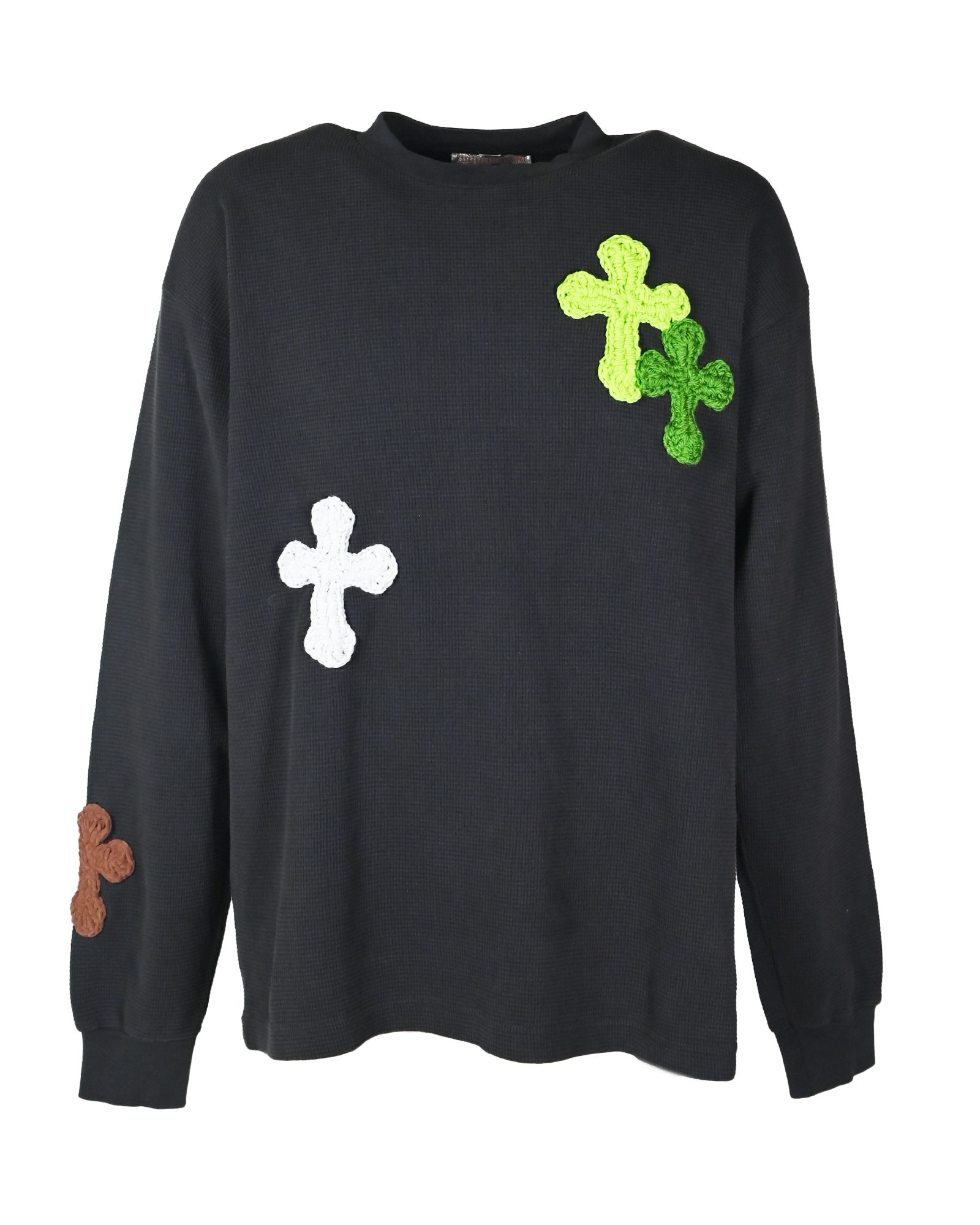 Y.A.R.N.・ヤーン - L/S Tシャツ Y.A.R.N. THERMAL-56 (M) / BLACK