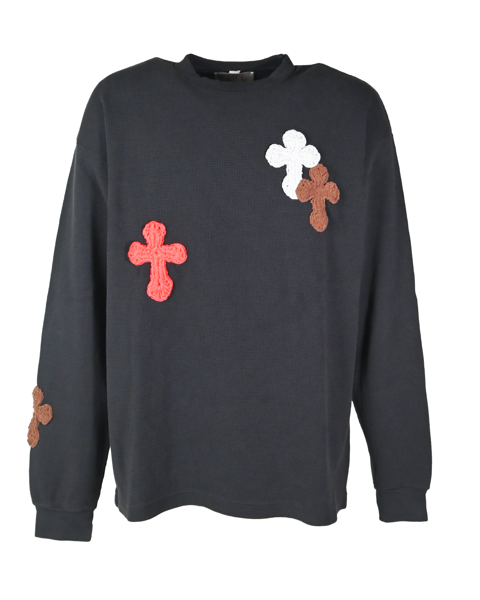 Y.A.R.N.・ヤーン - L/S Tシャツ Y.A.R.N. THERMAL-57 (M) / BLACK