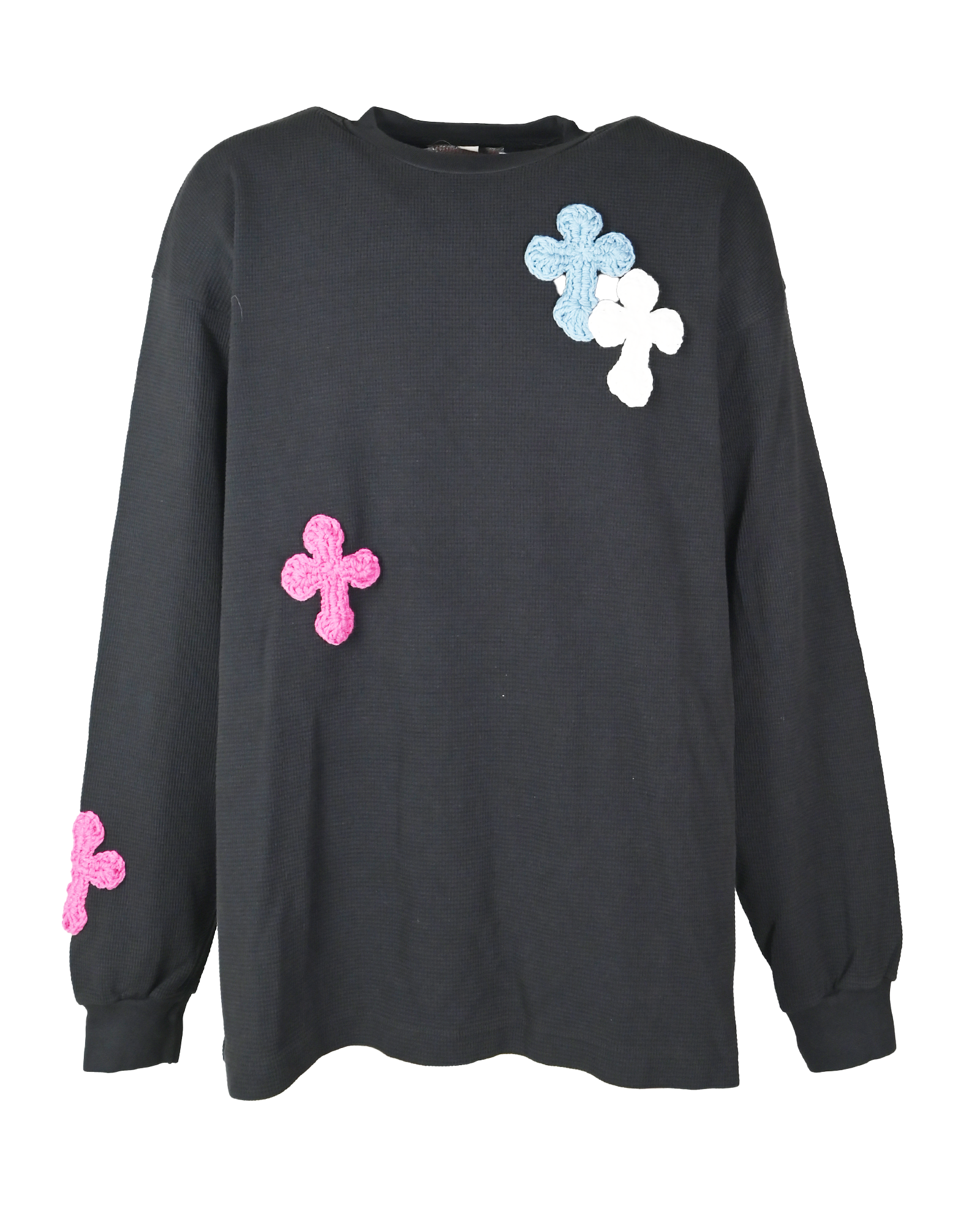 Y.A.R.N.・ヤーン - L/S Tシャツ Y.A.R.N. THERMAL-59 (L) / BLACK