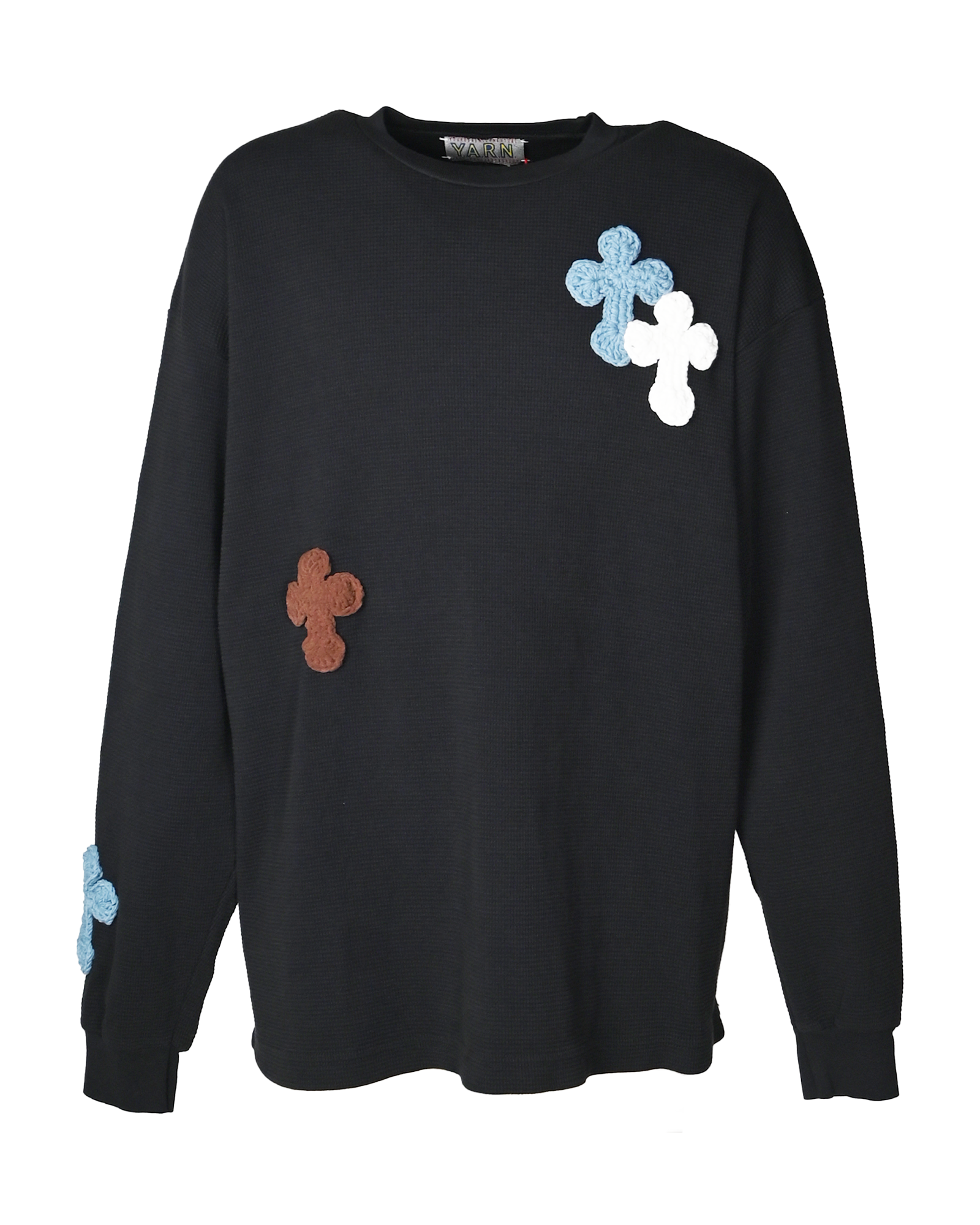 Y.A.R.N.・ヤーン - L/S Tシャツ Y.A.R.N. THERMAL-60 (L) / BLACK