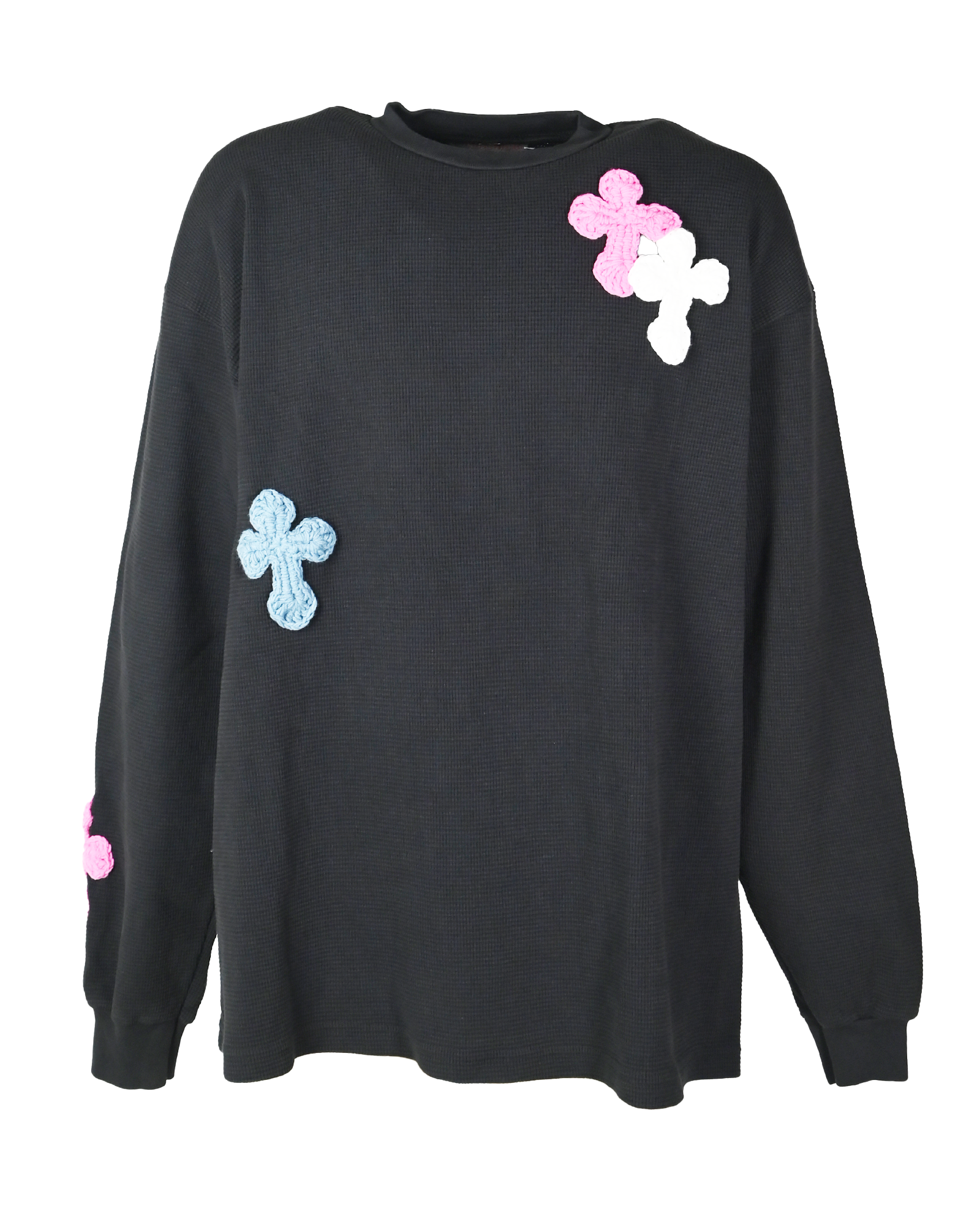 Y.A.R.N.・ヤーン - L/S Tシャツ Y.A.R.N. THERMAL-61 (L) / BLACK