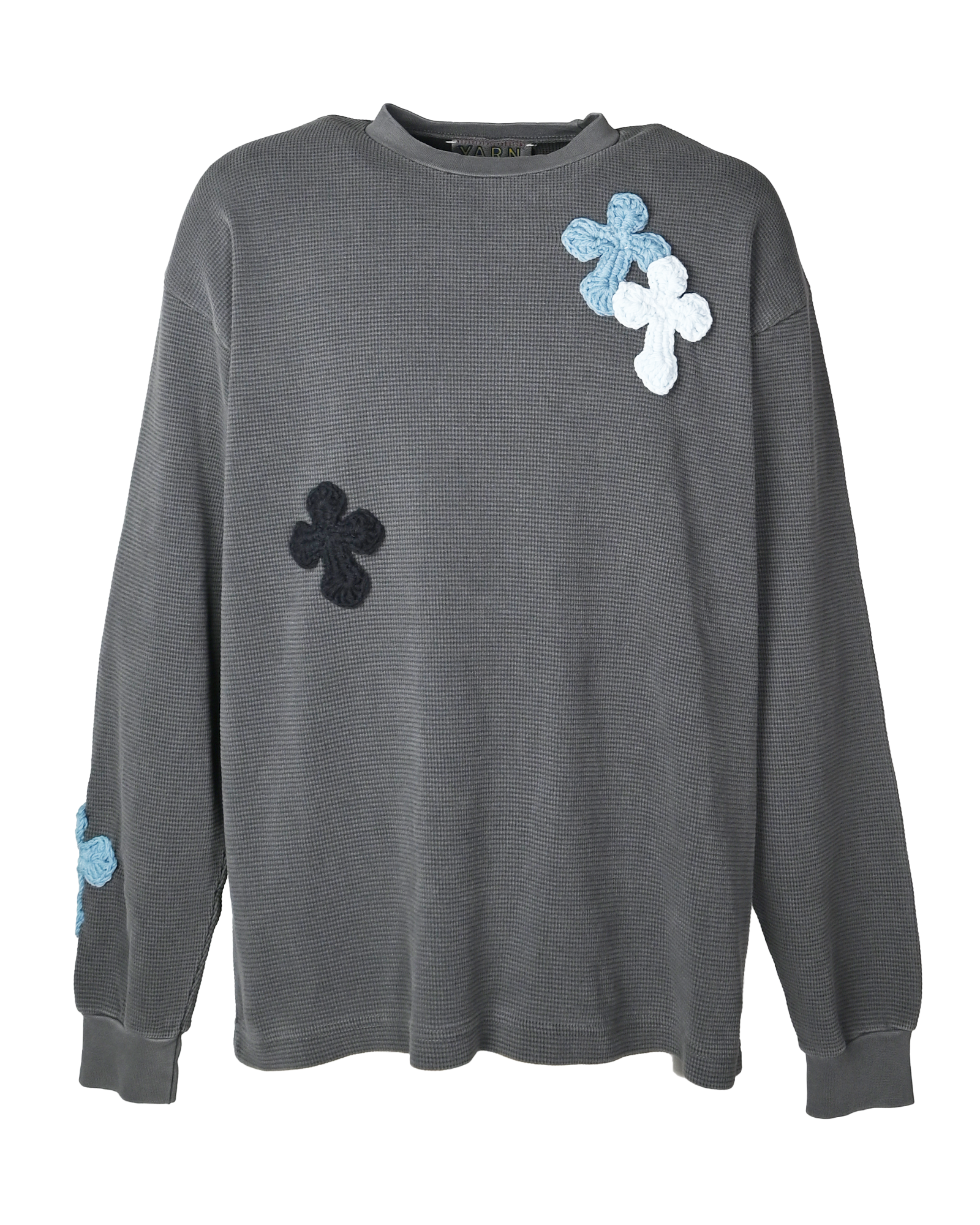 Y.A.R.N.・ヤーン - L/S Tシャツ Y.A.R.N. THERMAL-69 (M) / WASHED BLACK