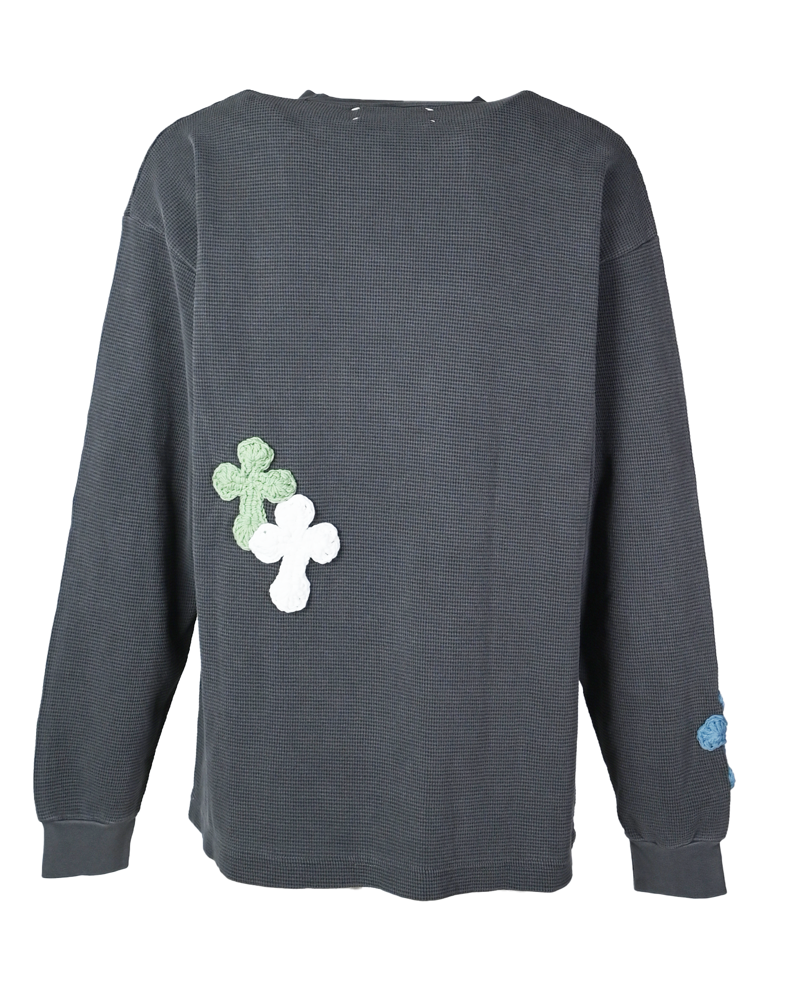 Y.A.R.N.・ヤーン - L/S Tシャツ Y.A.R.N. THERMAL-70 (M) / WASHED BLACK