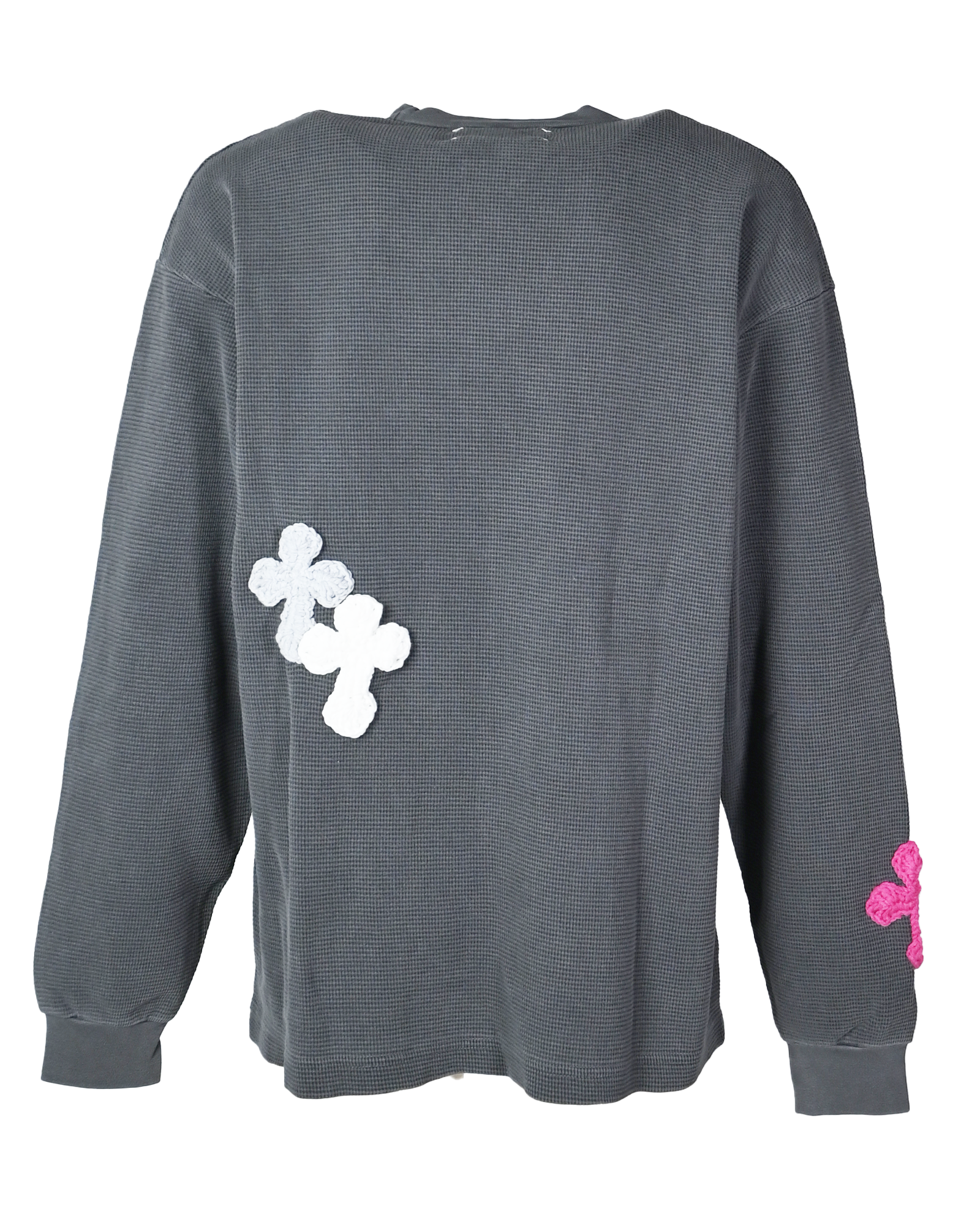 Y.A.R.N.・ヤーン - L/S Tシャツ Y.A.R.N. THERMAL-71 (M) / WASHED BLACK