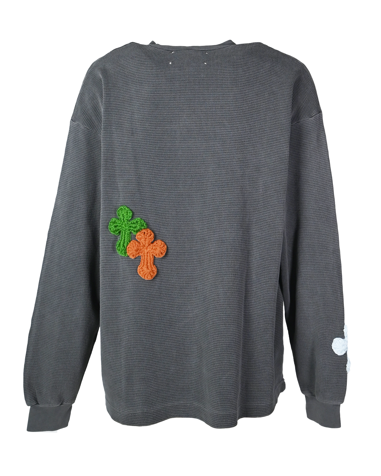Y.A.R.N.・ヤーン - L/S Tシャツ Y.A.R.N. THERMAL-75 (L) / WASHED BLACK