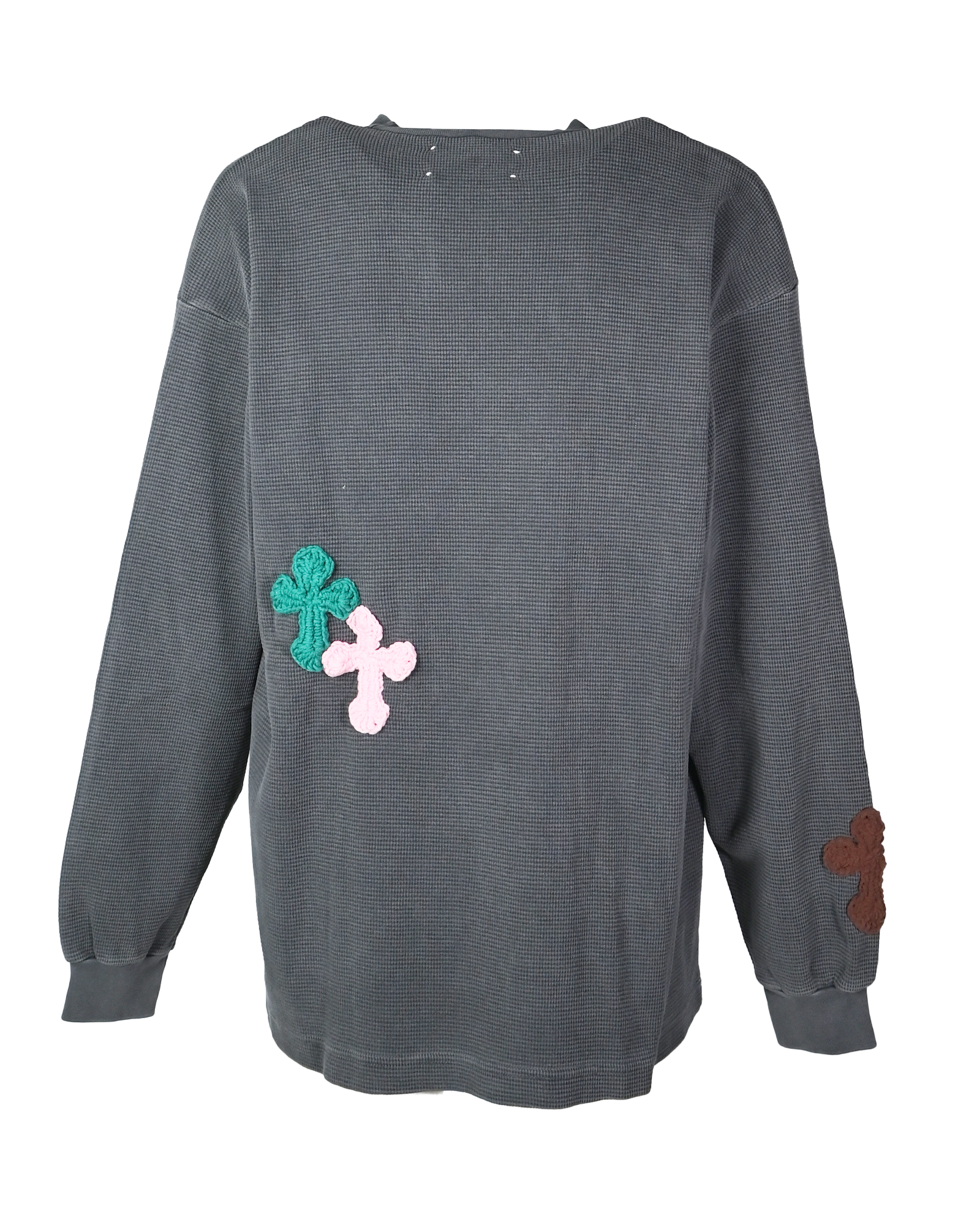 Y.A.R.N.・ヤーン - L/S Tシャツ Y.A.R.N. THERMAL-78 (L) / WASHED BLACK