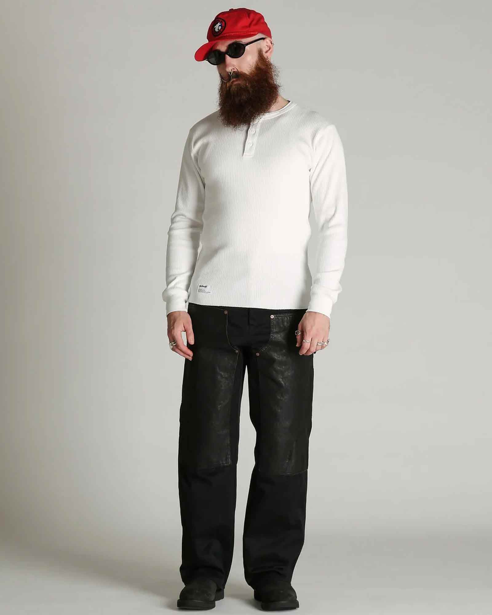 Schott・ショット - その他パンツ LEATHER COMB. DOUBLE KNEE PANTS / BLACK