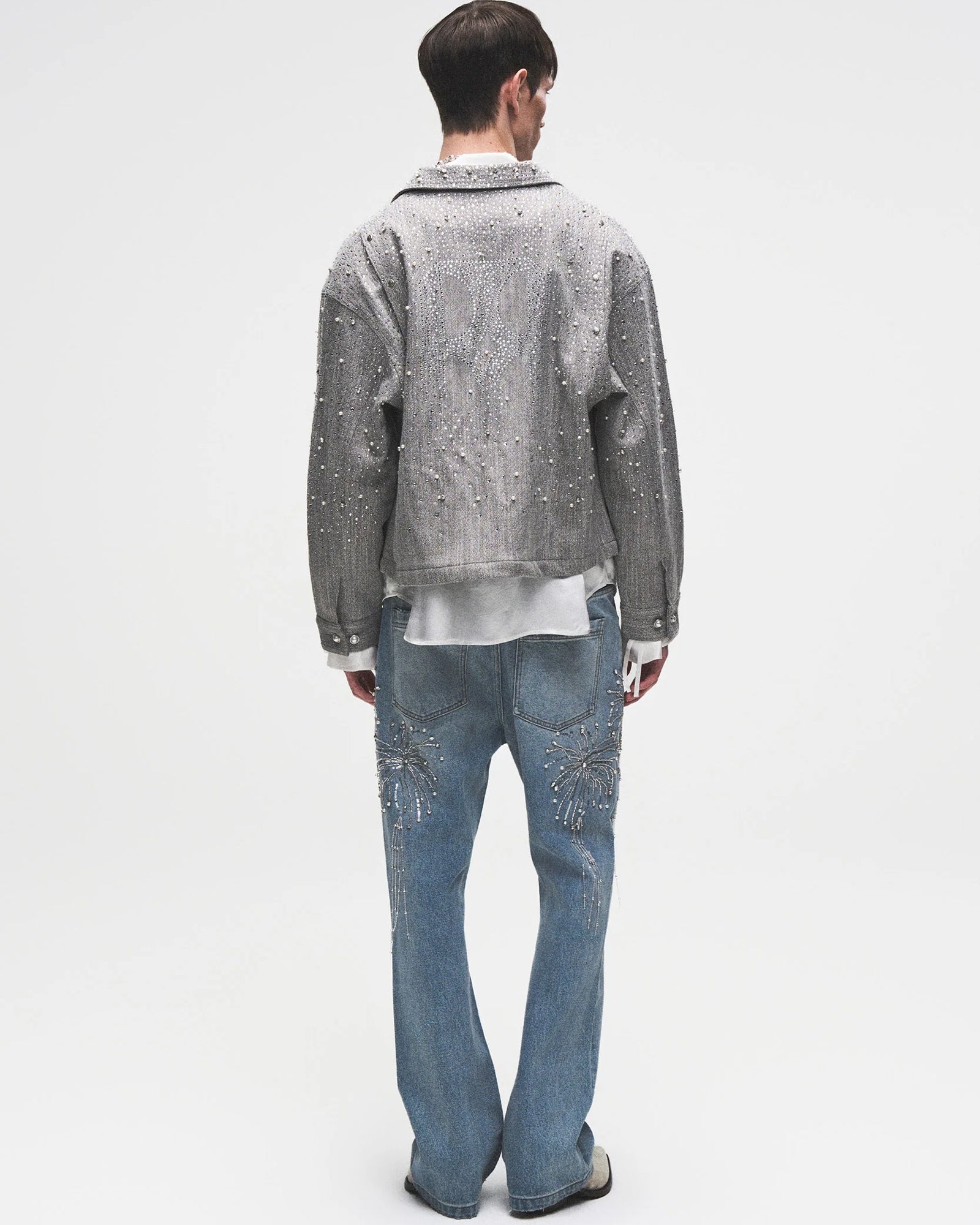 BIRTH OF ROYAL CHILD・バース・オブ・ロイヤル・チャイルド - シャツ 20K DIAMOND ZIPPER JACKET / GREY