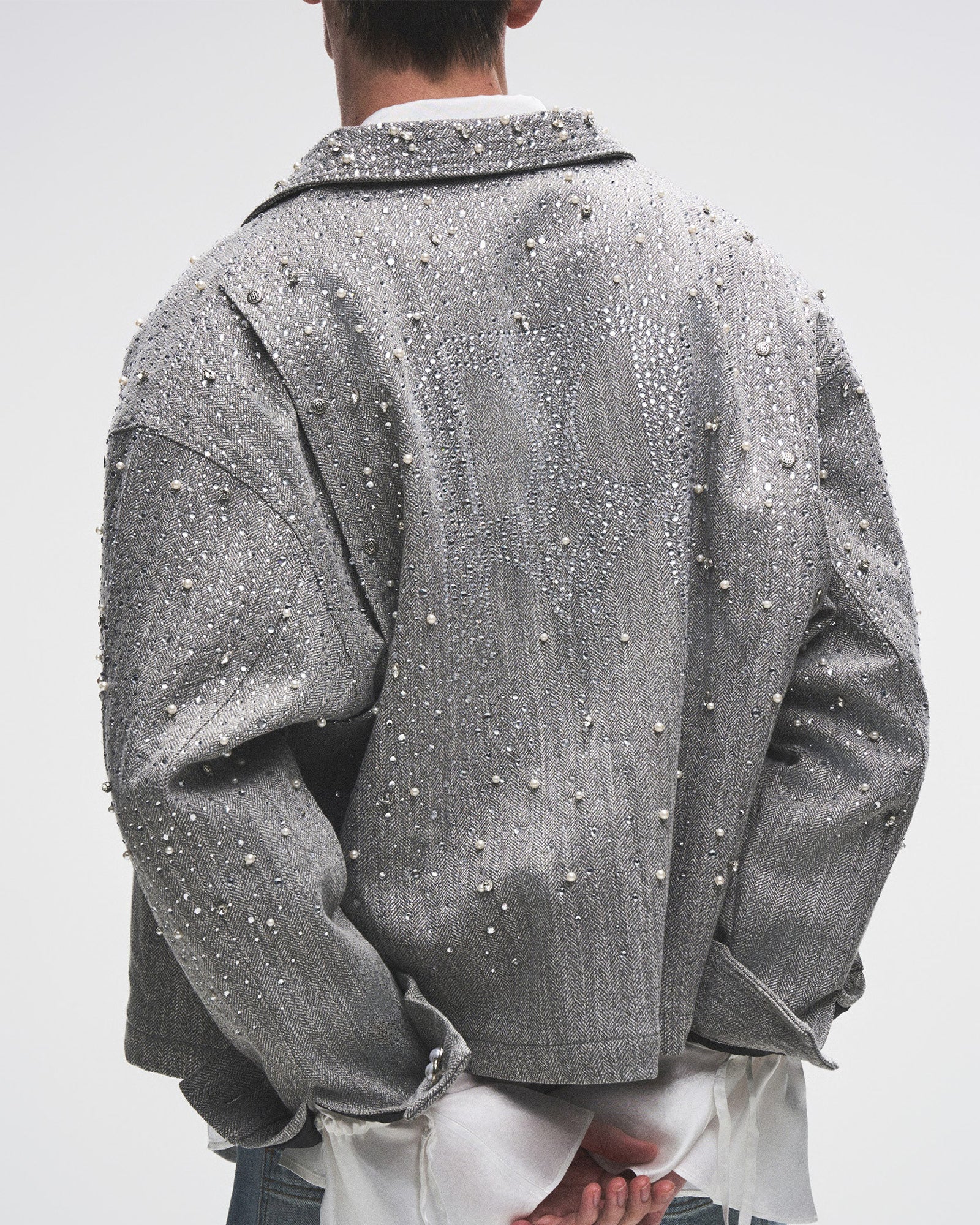 BIRTH OF ROYAL CHILD・バース・オブ・ロイヤル・チャイルド - シャツ 20K DIAMOND ZIPPER JACKET / GREY