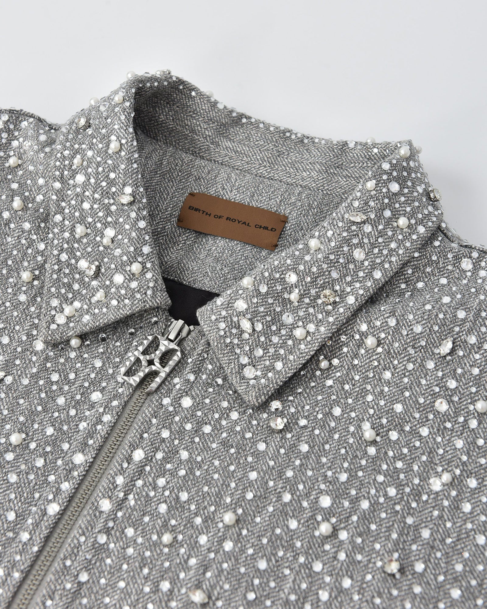 BIRTH OF ROYAL CHILD・バース・オブ・ロイヤル・チャイルド - シャツ 20K DIAMOND ZIPPER JACKET / GREY