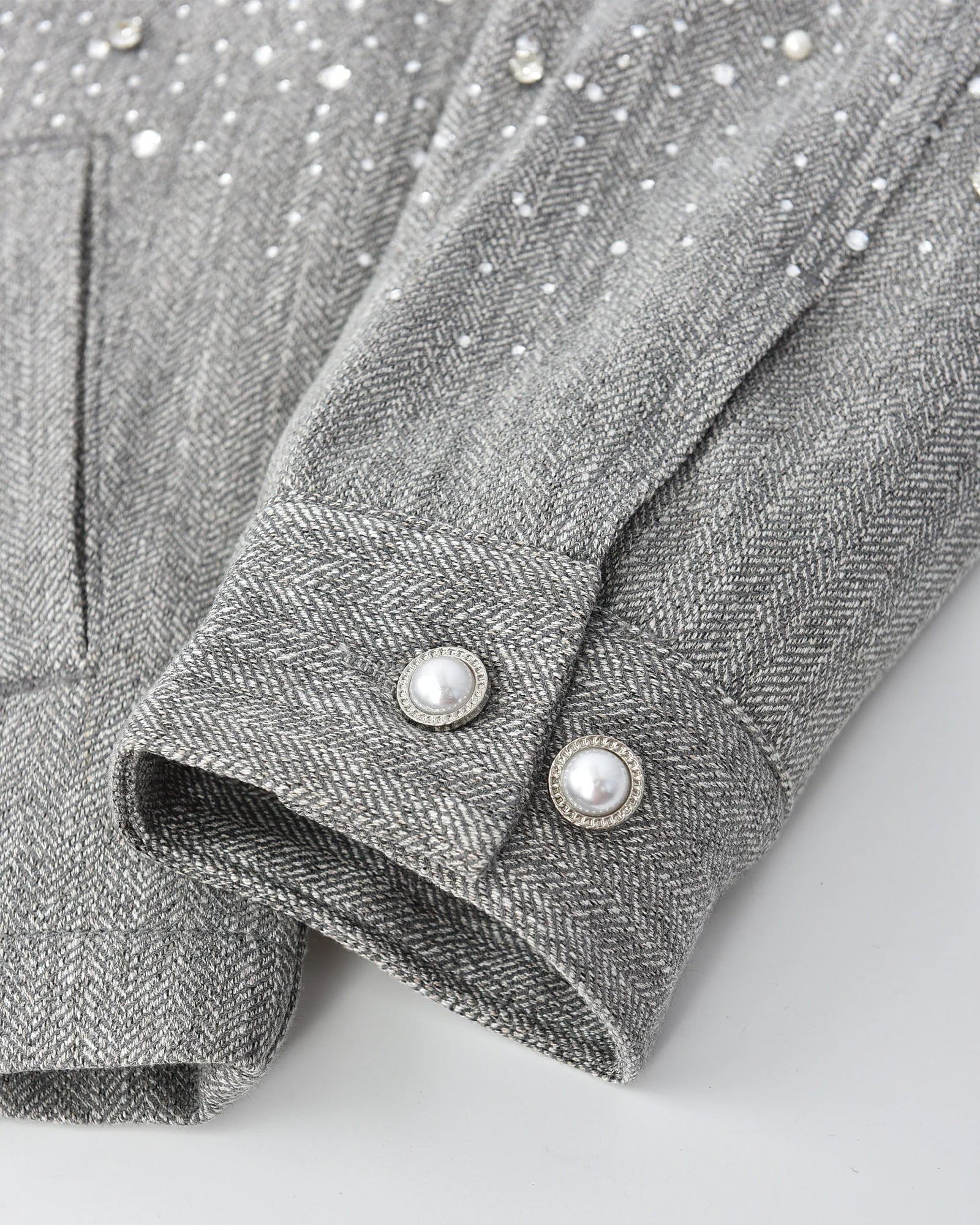 BIRTH OF ROYAL CHILD・バース・オブ・ロイヤル・チャイルド - シャツ 20K DIAMOND ZIPPER JACKET / GREY