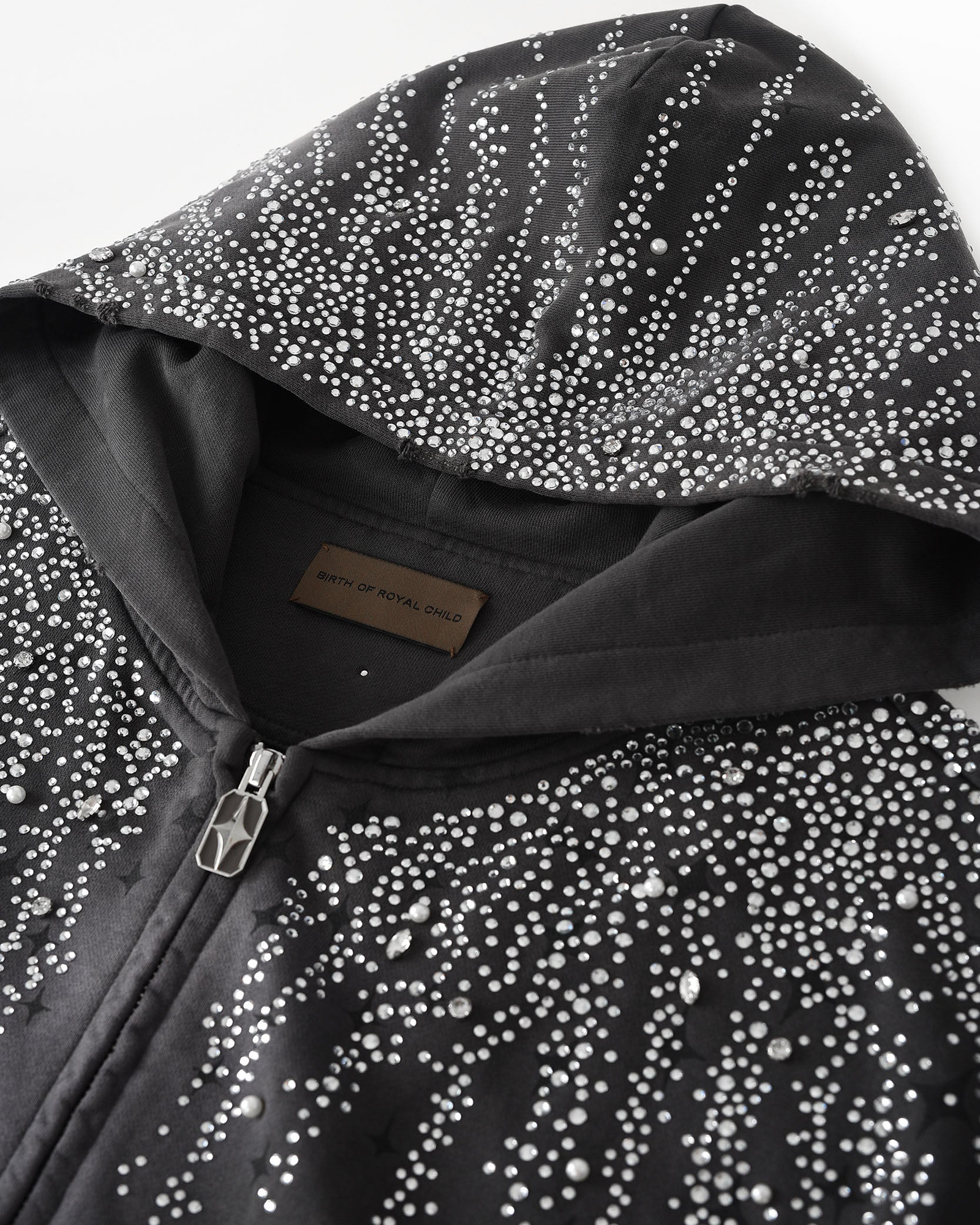 BIRTH OF ROYAL CHILD・バース・オブ・ロイヤル・チャイルド -  STELLER DIAMOND HOODIE / BLACK
