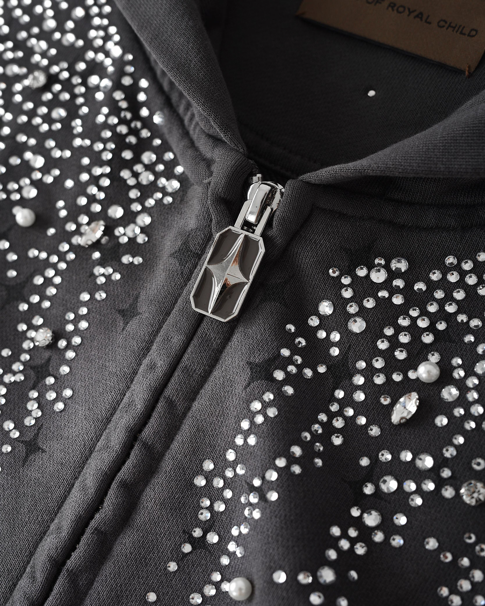 BIRTH OF ROYAL CHILD・バース・オブ・ロイヤル・チャイルド -  STELLER DIAMOND HOODIE / BLACK