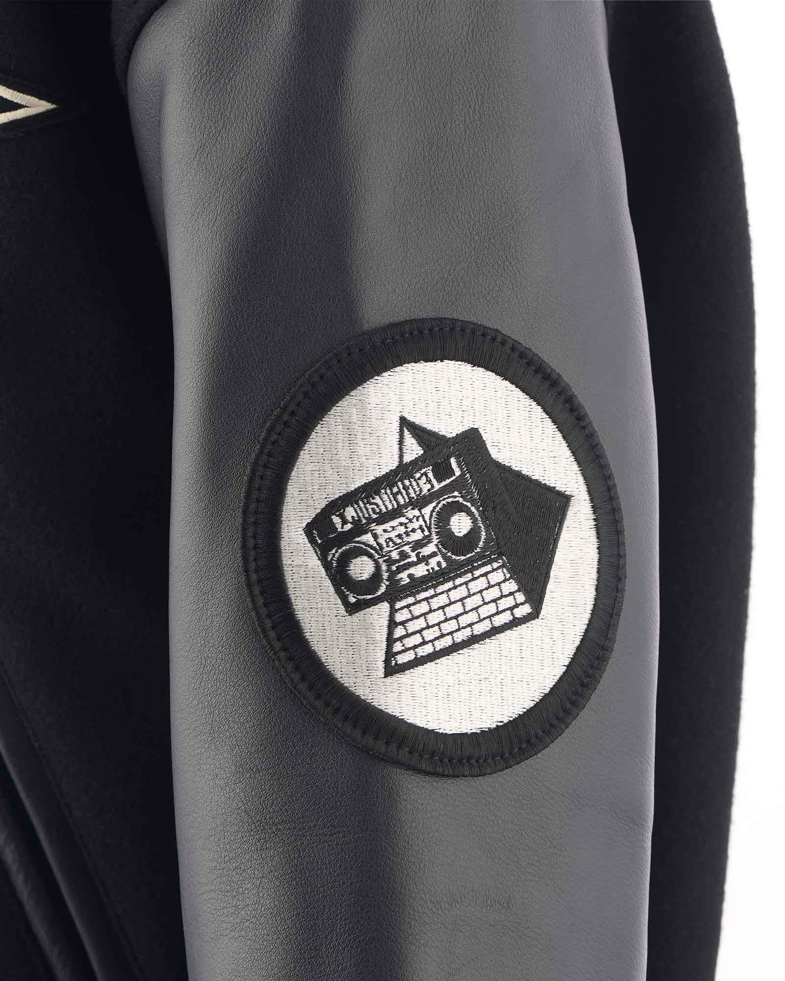 ©SAINT M××××××・セントマイケル - ジャケット KLF_VARSITY JACKET/KLF / BLACK