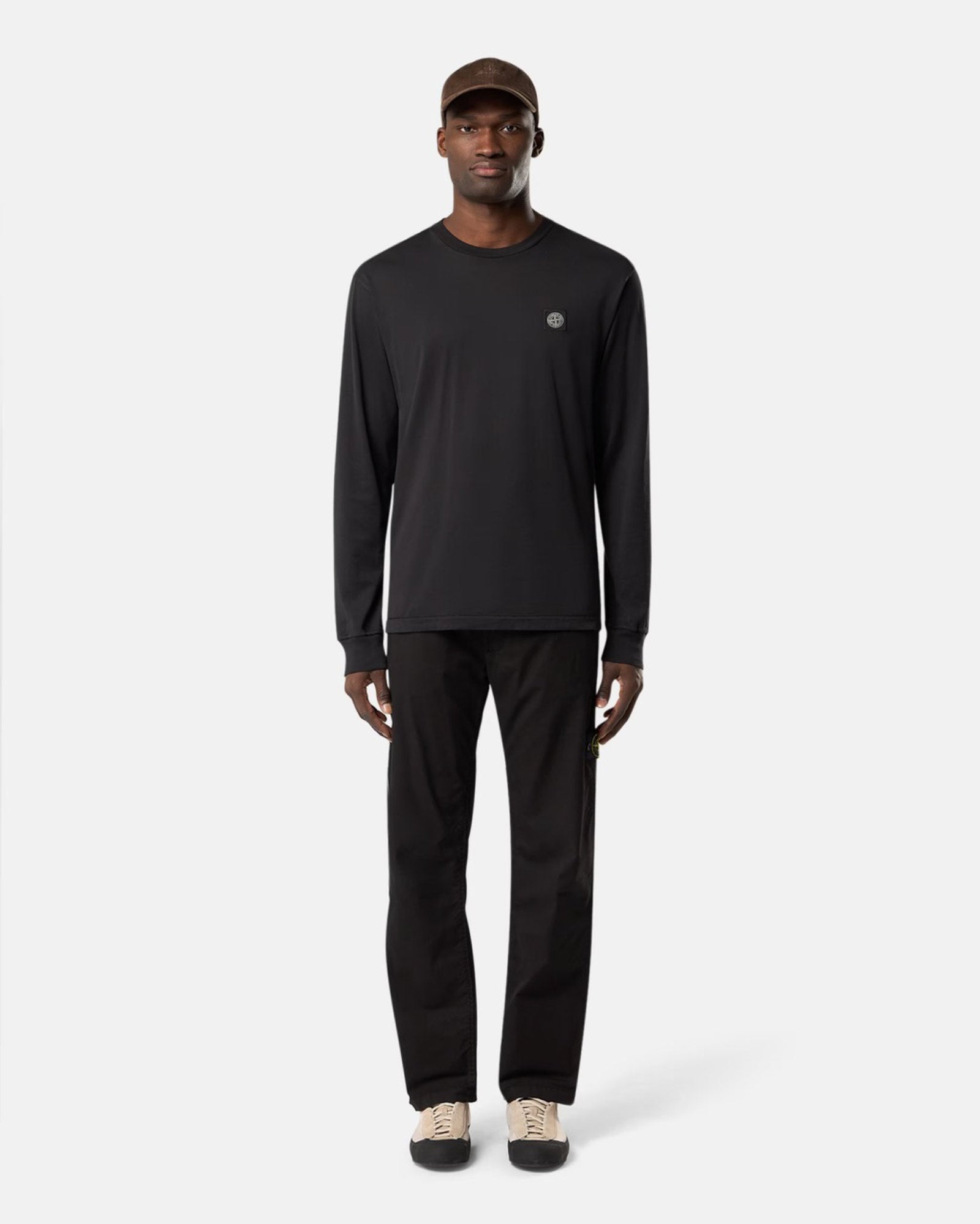STONE ISLAND (ストーンアイランド) SS26 LS T-SHIRT 26SS-36 / BLACK