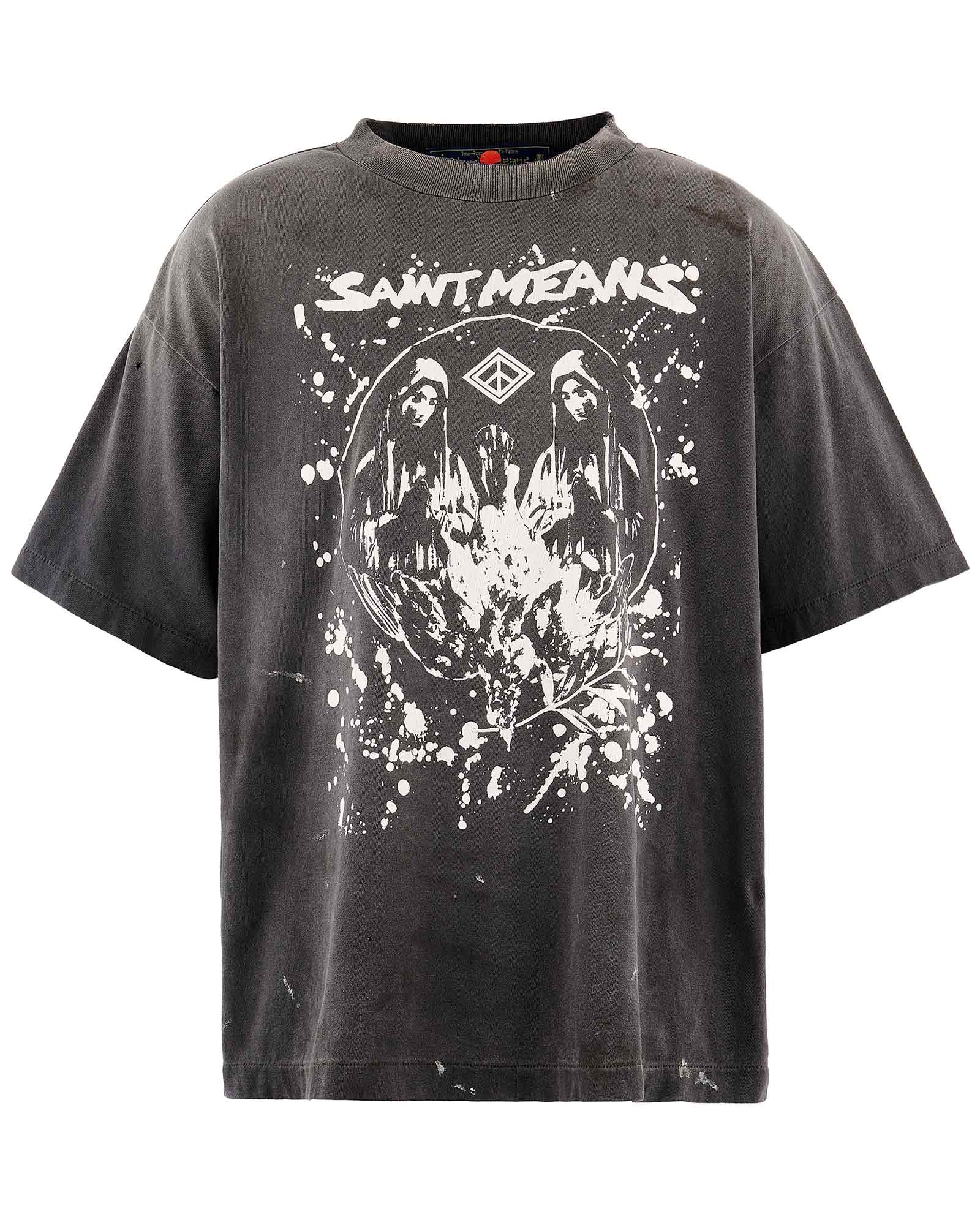 BKM_SS T-SHIRT/SAINT MEANS / BLACK
