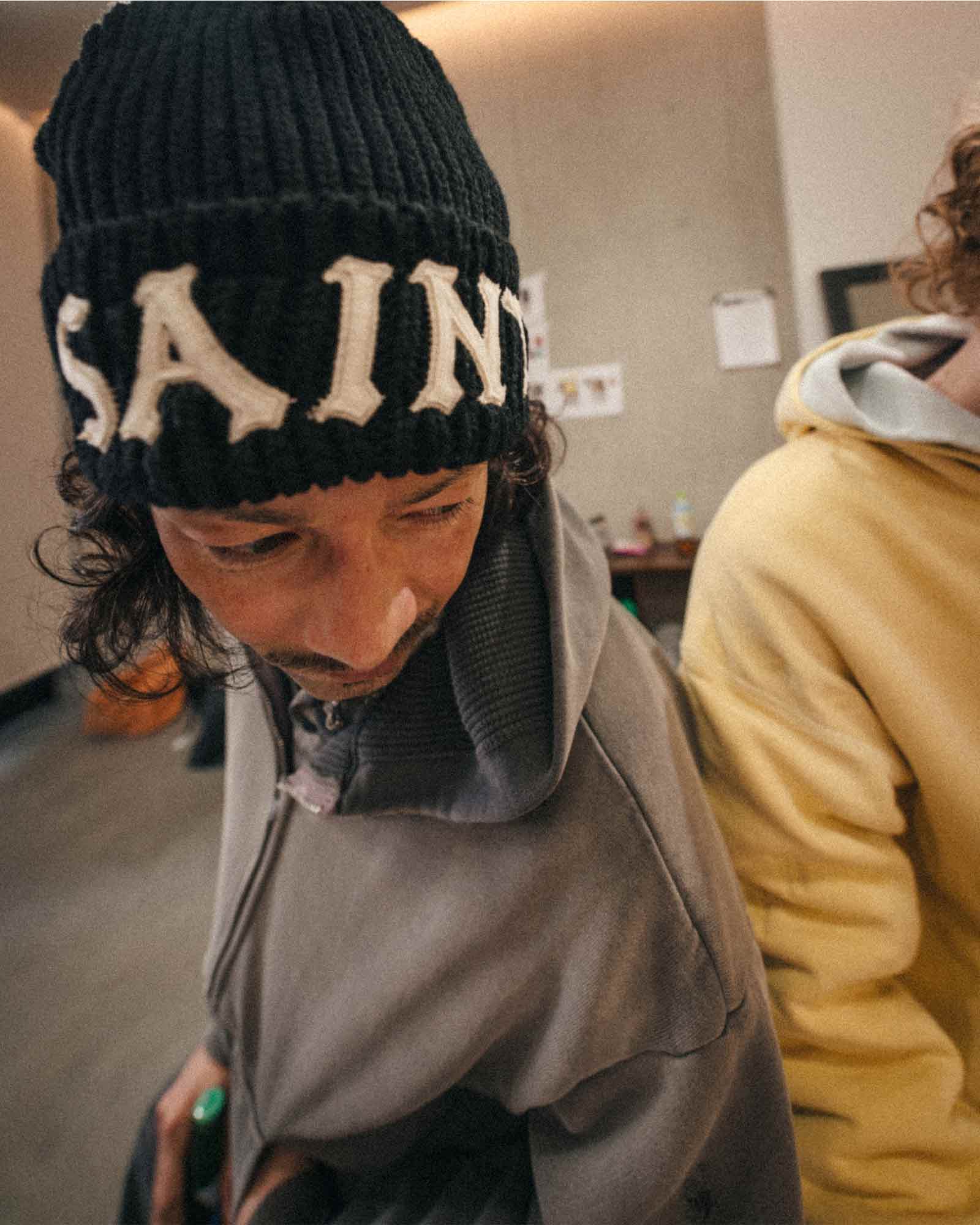 ©SAINT M××××××・セントマイケル - ニットキャップ・ビーニー KNIT CAP/SAINT / BLACK