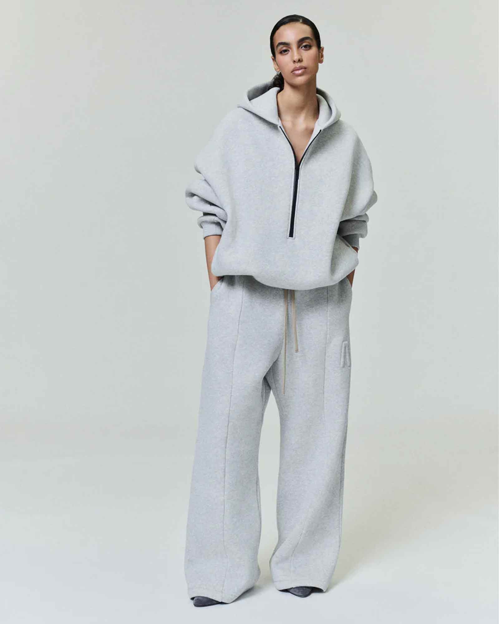 FEAR OF GOD・Fear Of got -  ATHLETIC HALFZIP HOODIE / GREY
