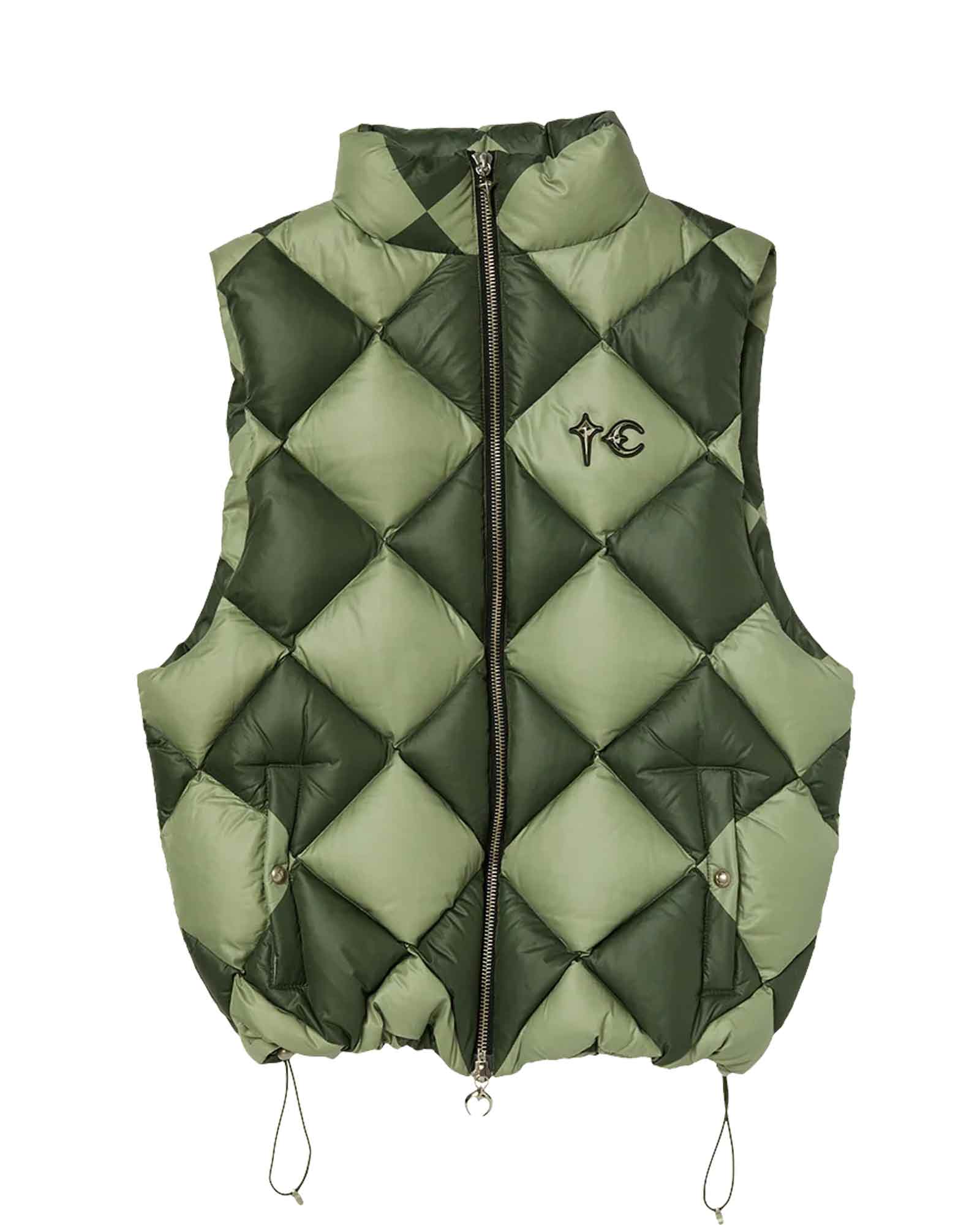 THUG CLUB・サグクラブ - ダウンジャケット CHECKMATE PUFFER VEST / KHAKI