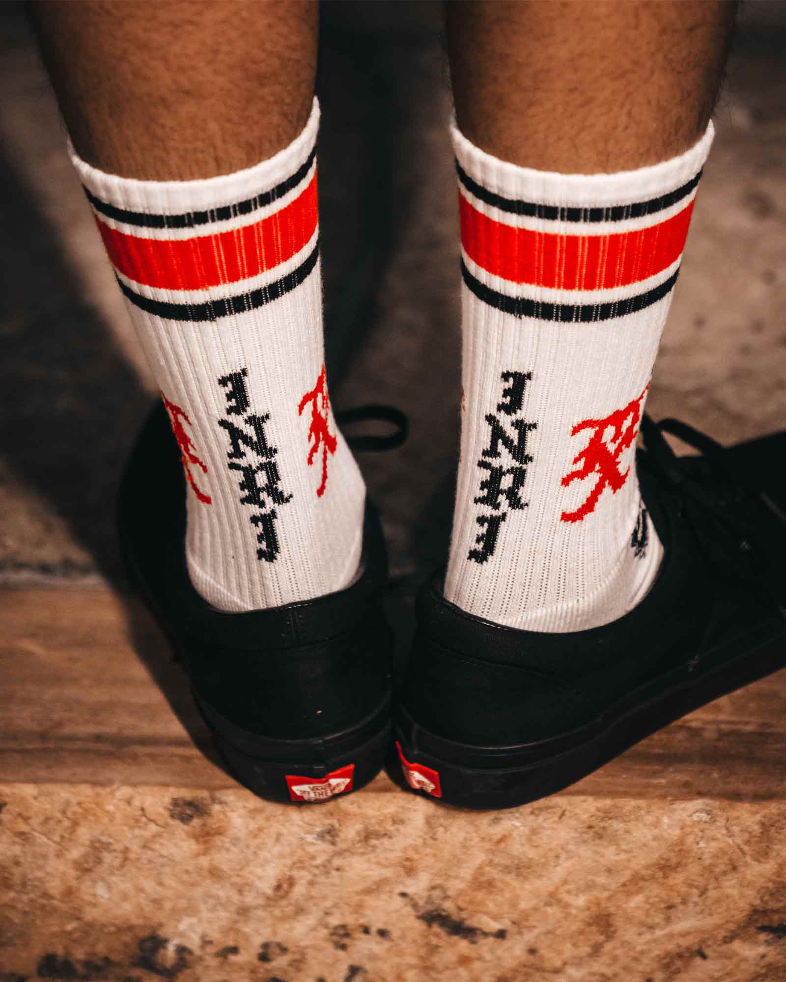 ©SAINT M××××××・セントマイケル - ソックス・レッグウェア SOCKS/SINNER / WHITE+RED