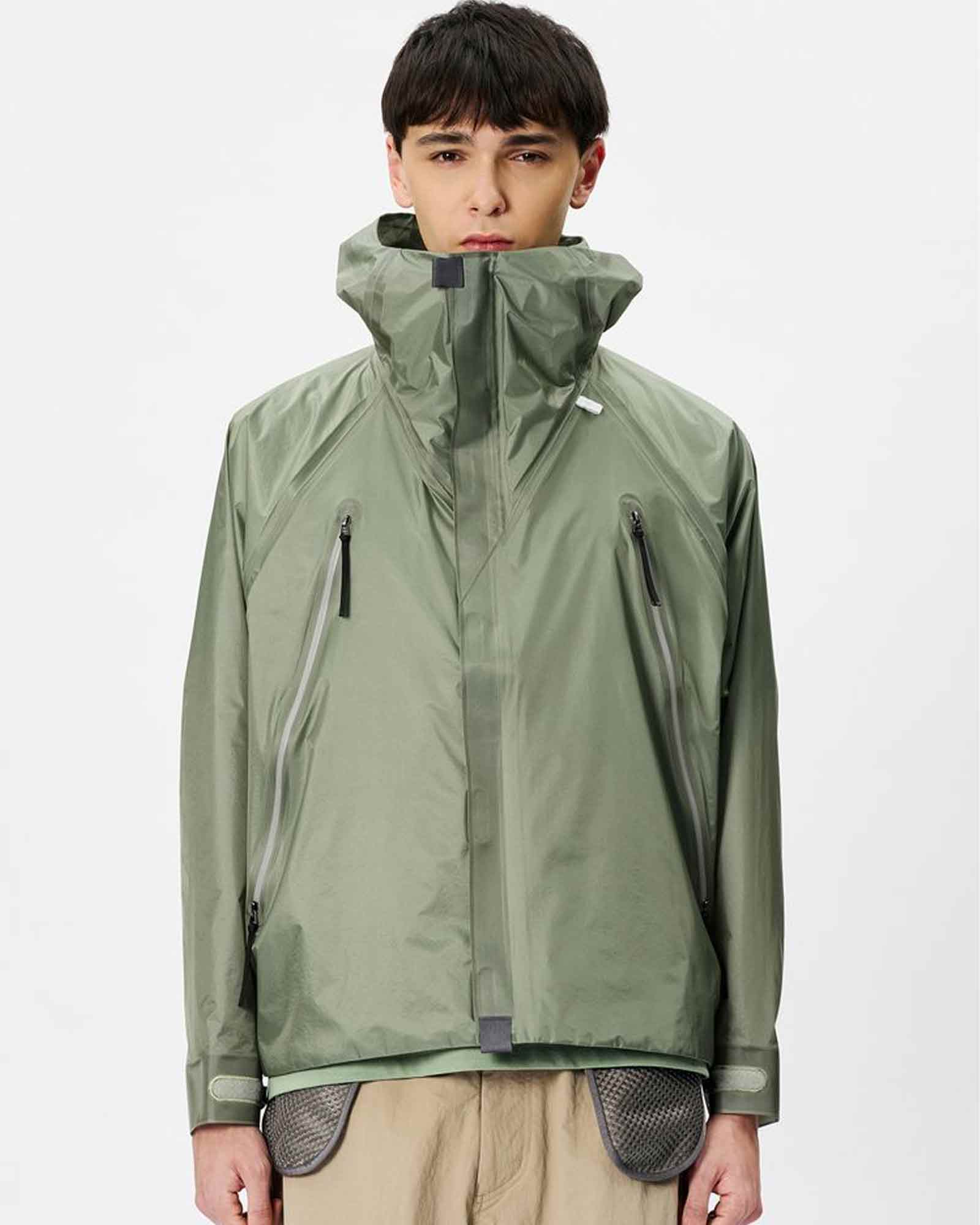 Goldwin 0・ゴールドウイン ゼロ - ナイロンジャケット 3L TRIANGULUM JACKET / BLACK IRON