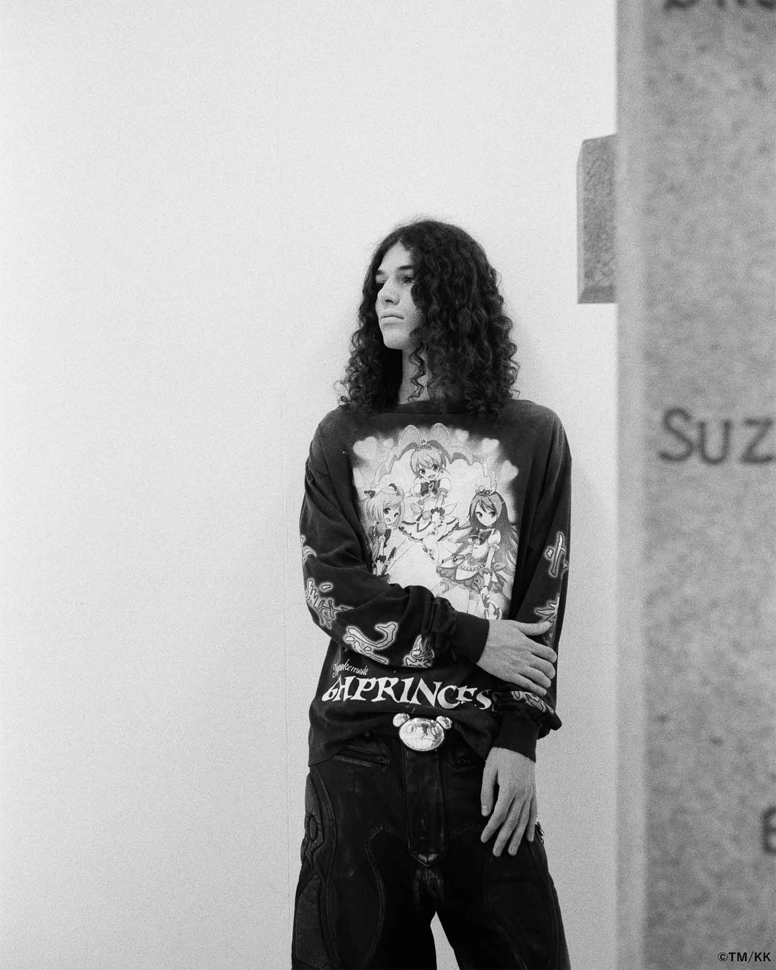 mononoke・made・モノノケメイド -  LS T-SHIRT/SUPERFLAT / BLACK