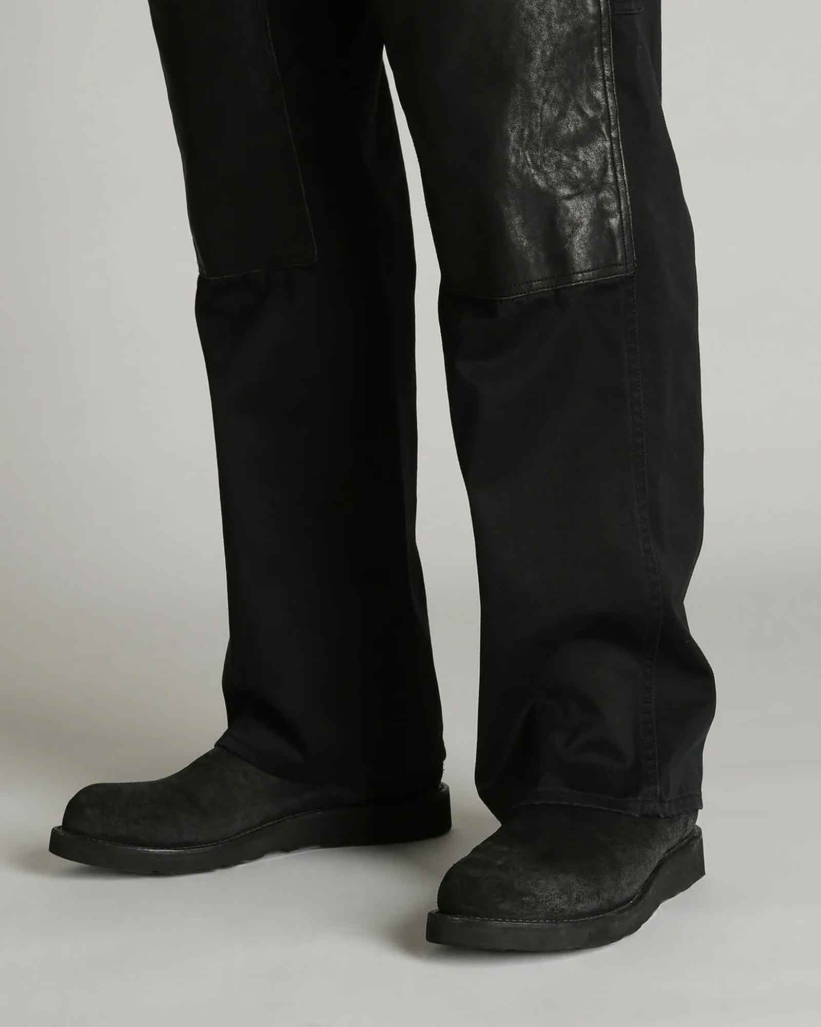 Schott・ショット - その他パンツ LEATHER COMB. DOUBLE KNEE PANTS / BLACK