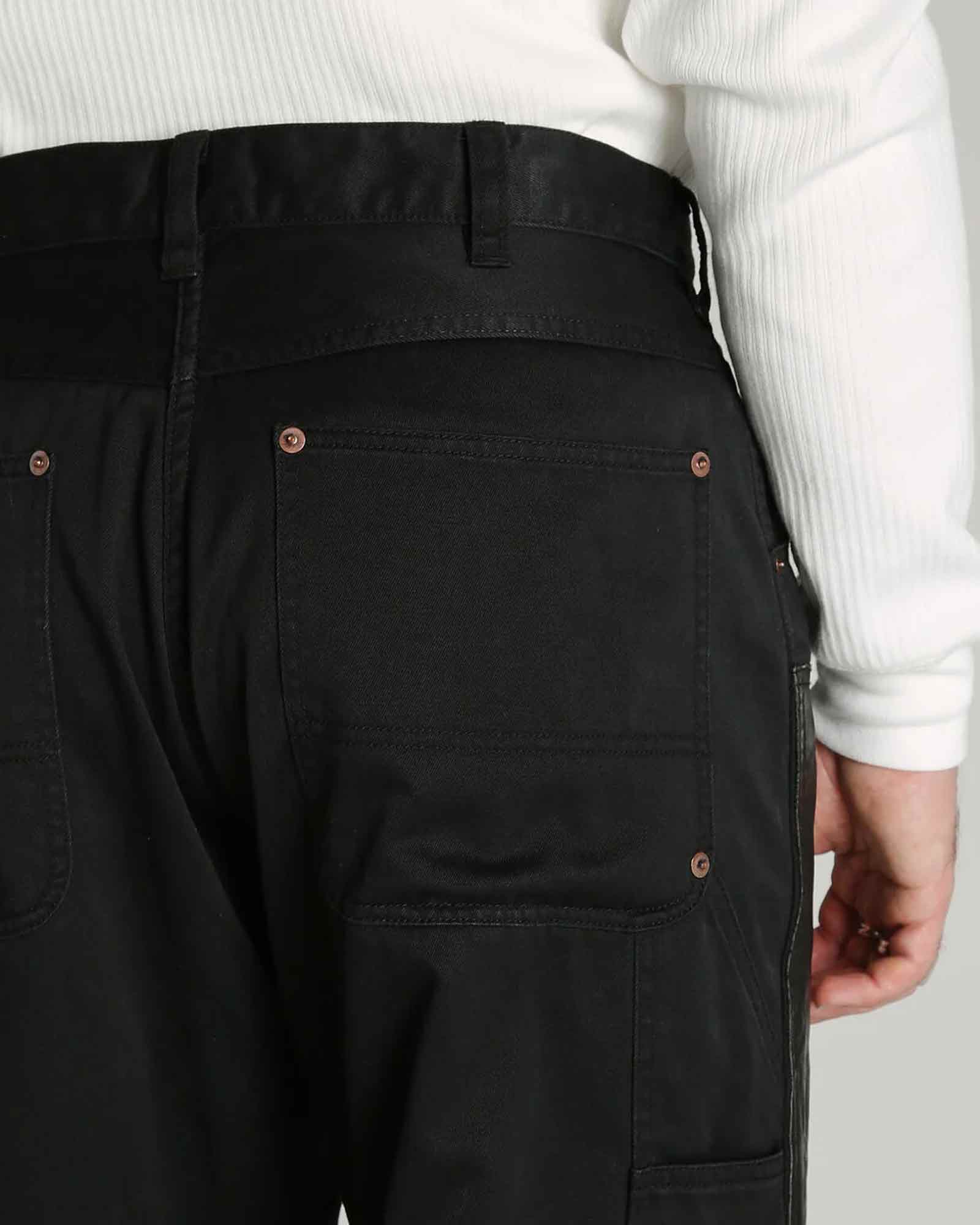 Schott・ショット - その他パンツ LEATHER COMB. DOUBLE KNEE PANTS / BLACK