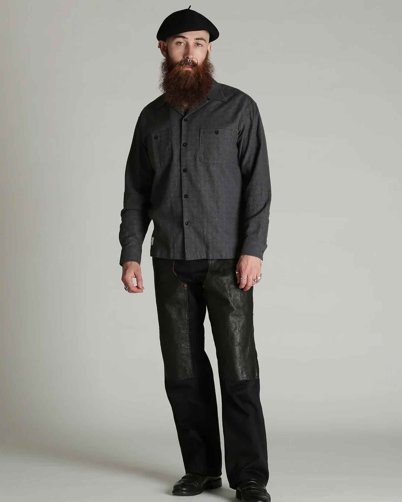 Schott・ショット - その他パンツ LEATHER COMB. DOUBLE KNEE PANTS / BLACK