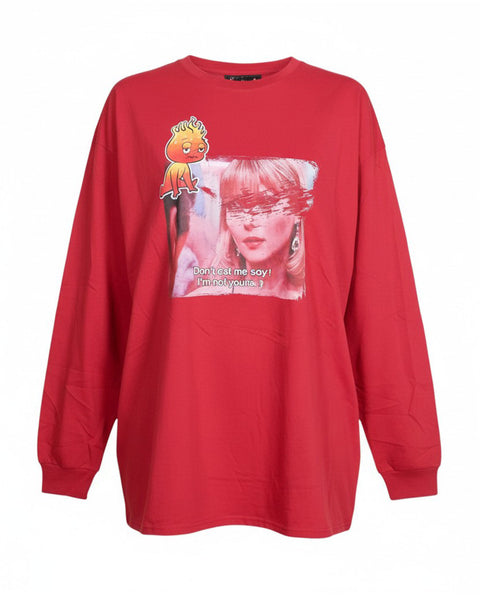 SB | NOT YOUR BABY L/S TEE / RED | detail-online-store