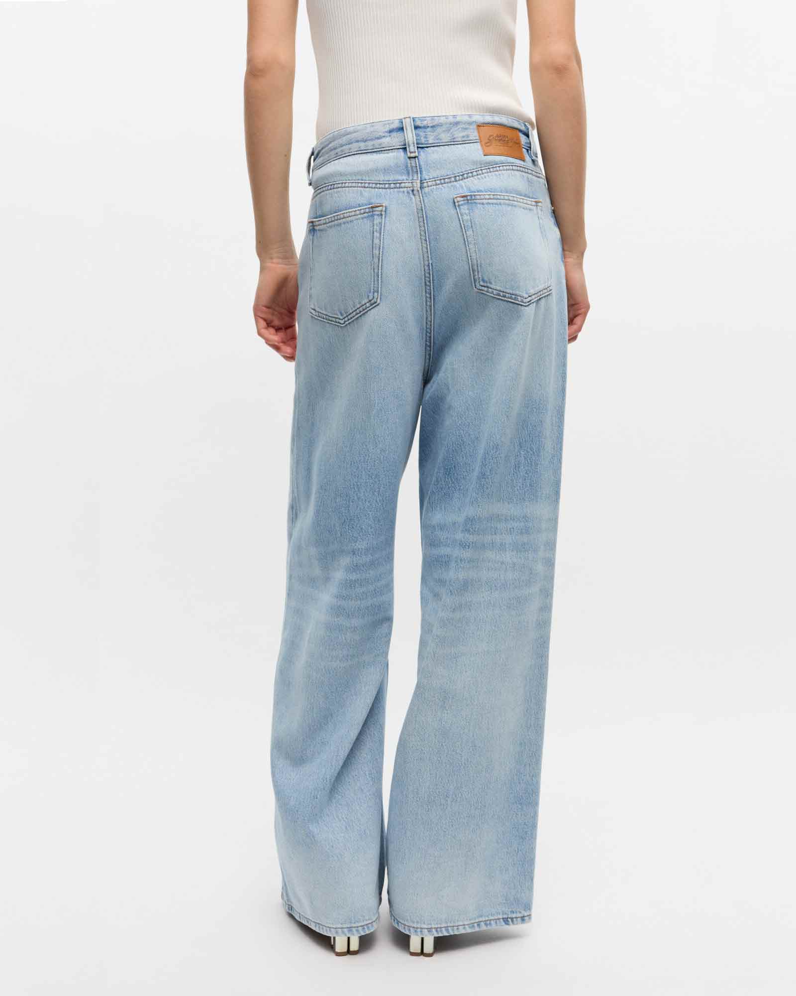 GANNI・ガニー - デニムパンツ SOFT RIGID DENIM BAGGY JEANS / LIGHTBLUE