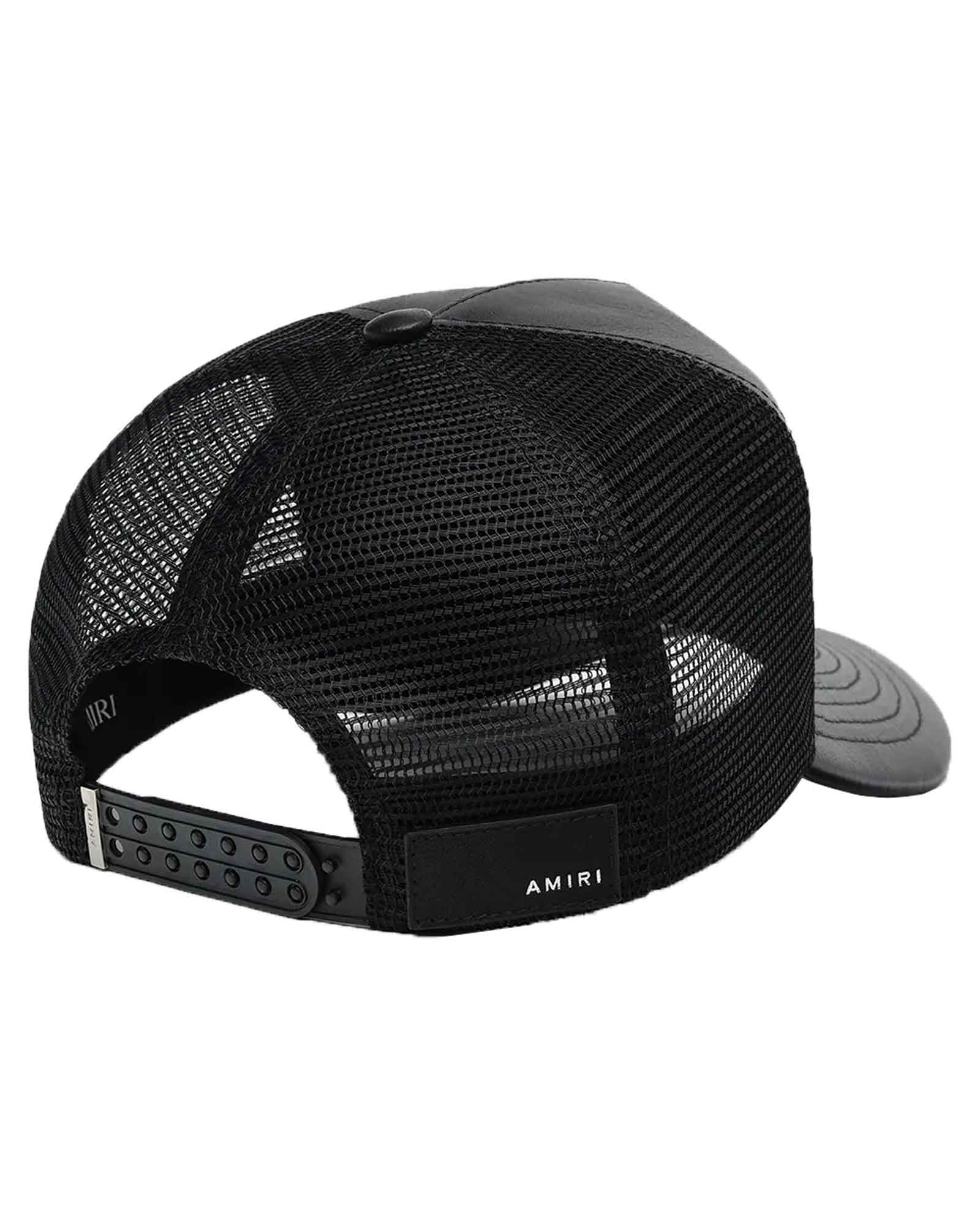 AMIRI・アミリ - キャップ LEATHER MA TRUCKER HAT / BLACK
