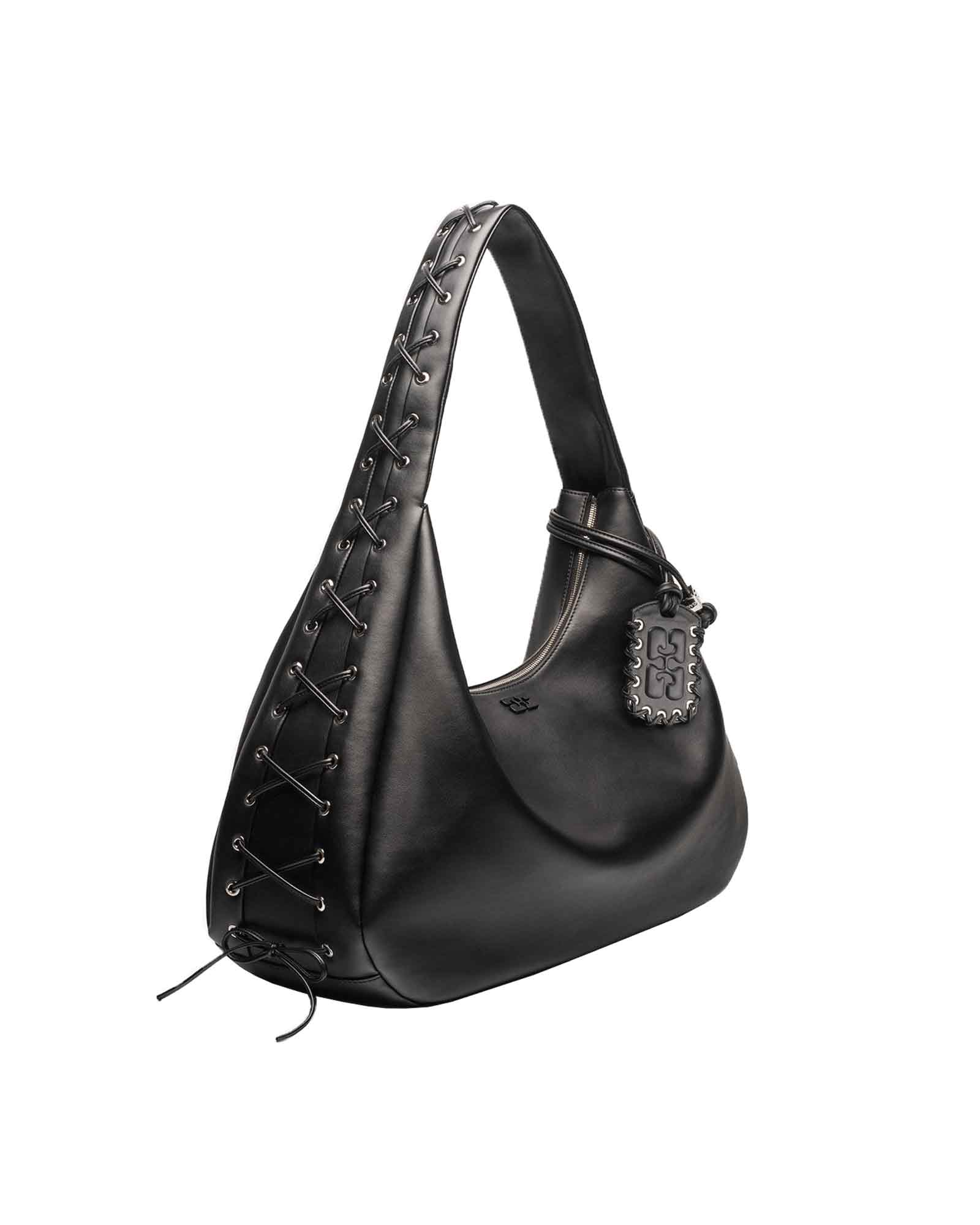 GANNI・ガニー - ショルダーバッグ GANNI BOU BAG HOBO XXL / BLACK