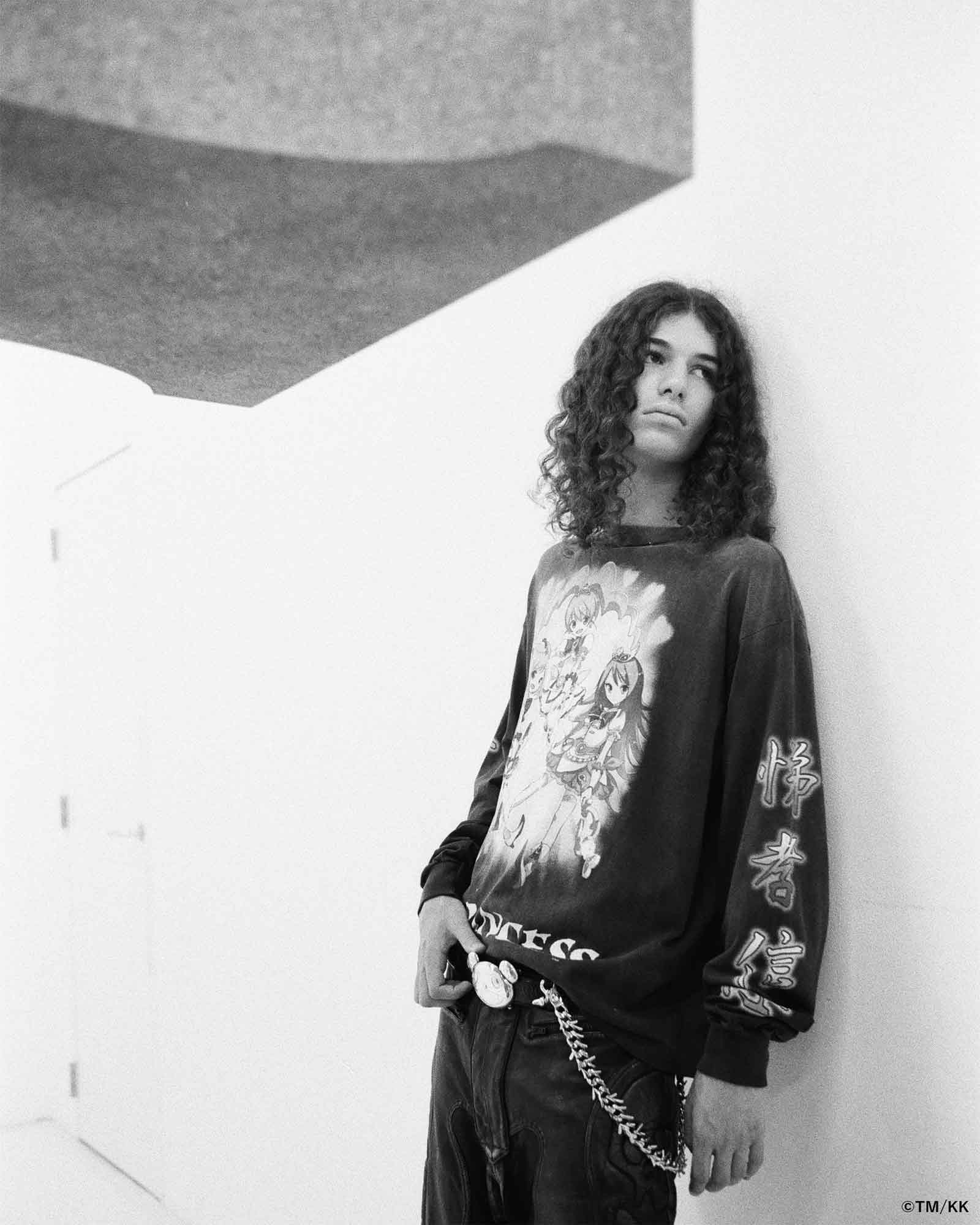 mononoke・made・モノノケメイド -  LS T-SHIRT/SUPERFLAT / BLACK