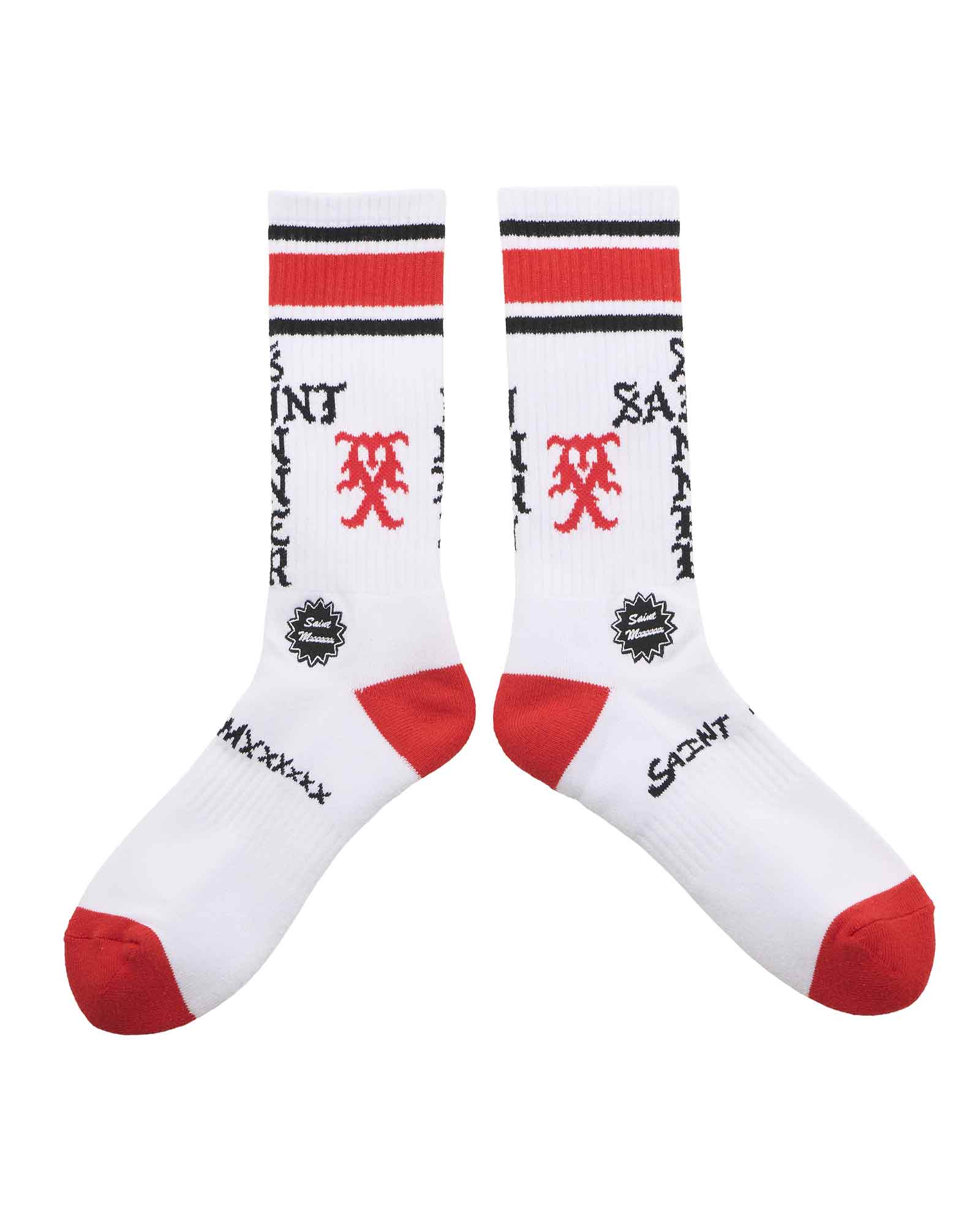 SOCKS/SINNER / WHITE+RED