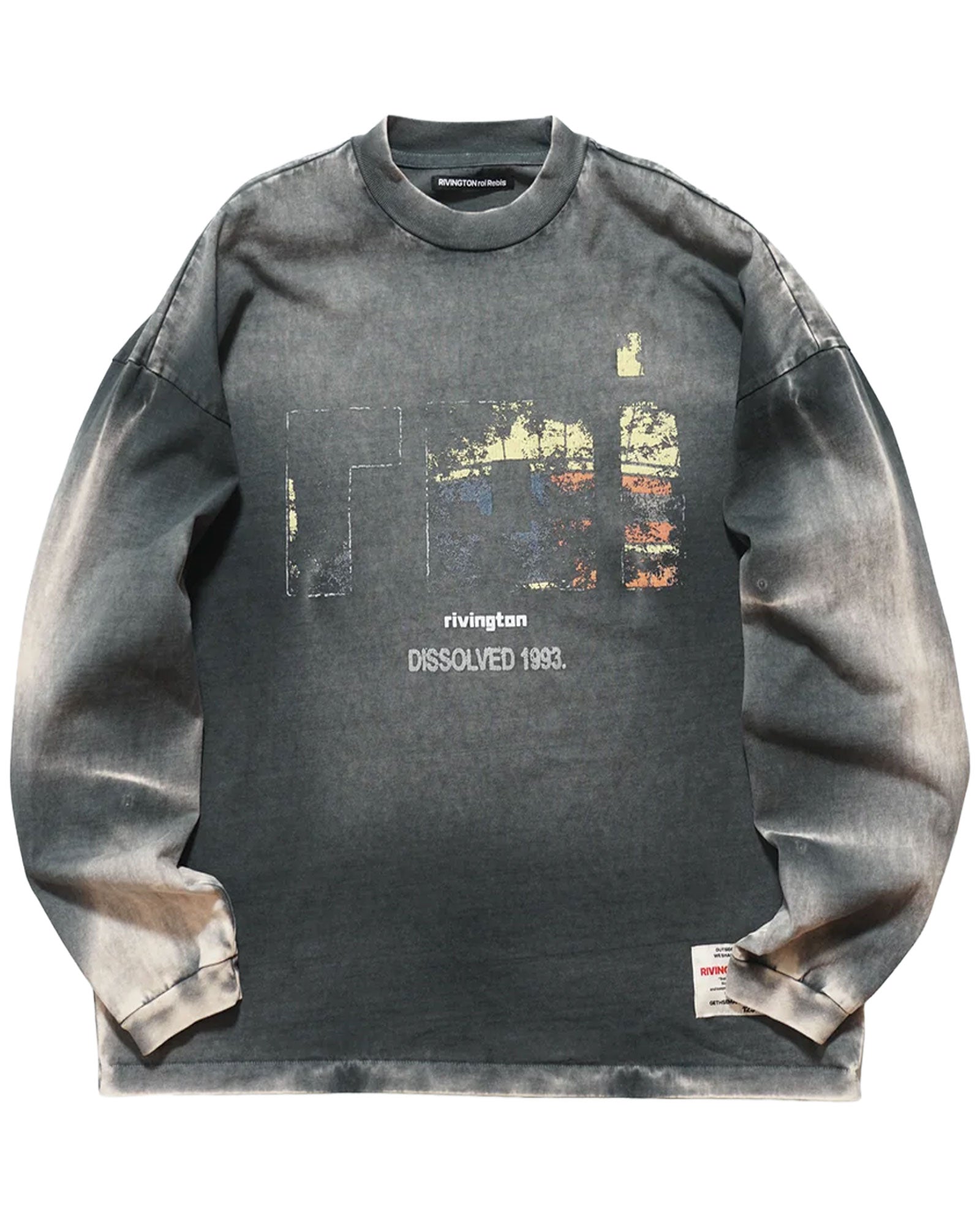 RRR123・リヴィントン ロイ レビス - L/S Tシャツ ROI DISSOLVED VINTAGE LS TEE / WASHED BLACK